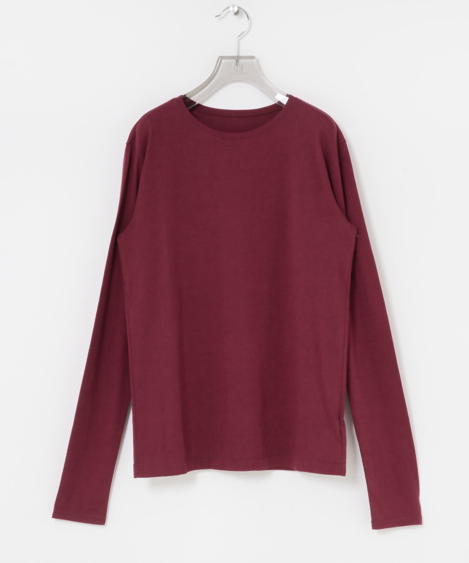 ウールコットンロングスリーブカットソー CHERRY RED Free