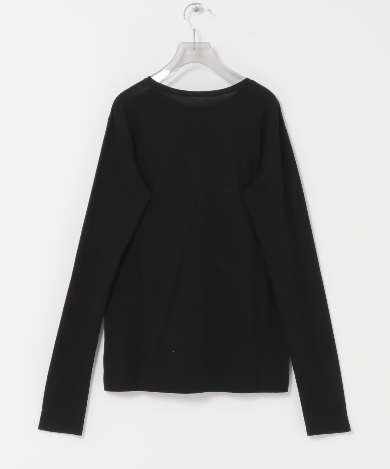 ウールコットンロングスリーブカットソー BLACK Free