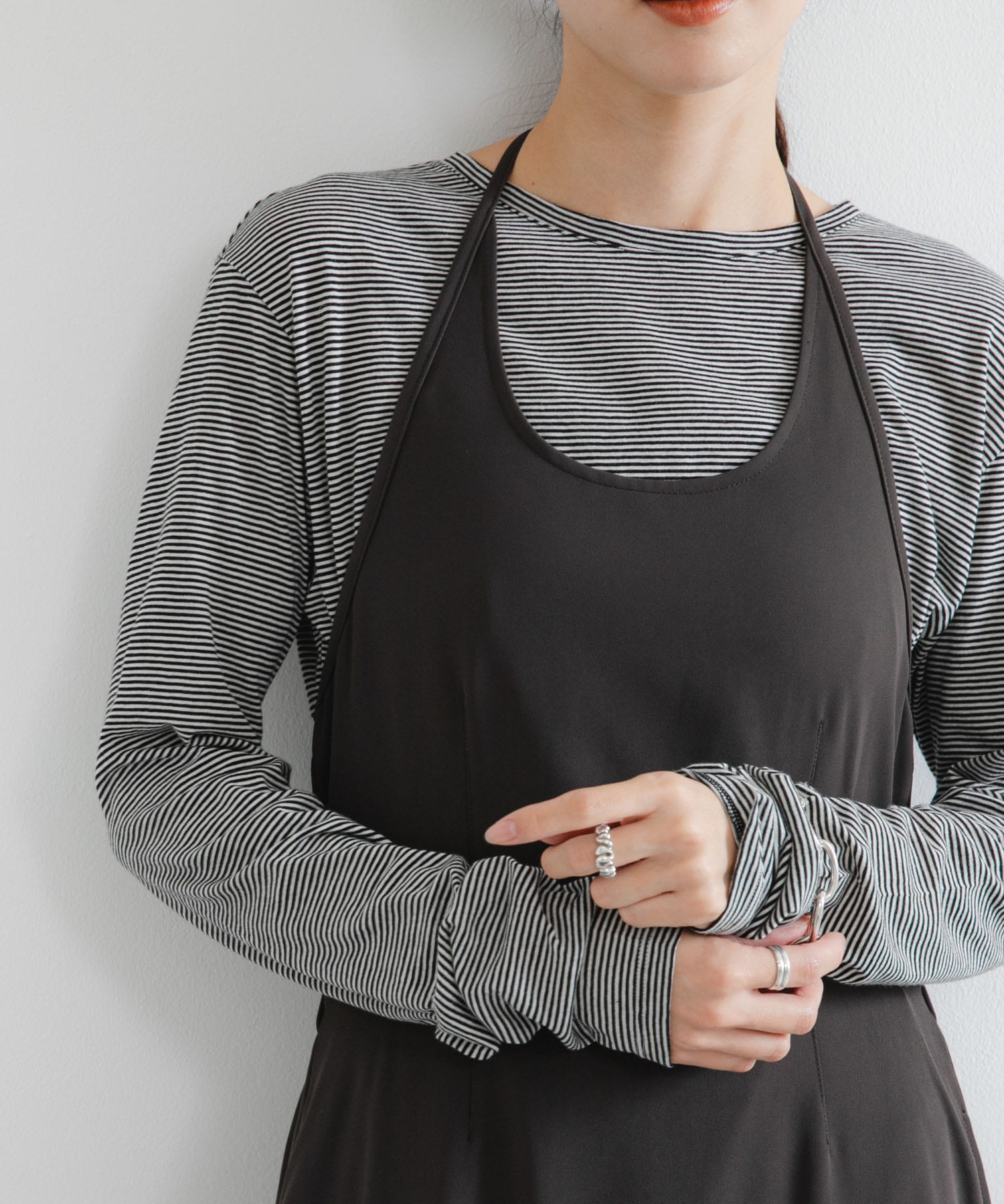 ウールコットンロングスリーブカットソー