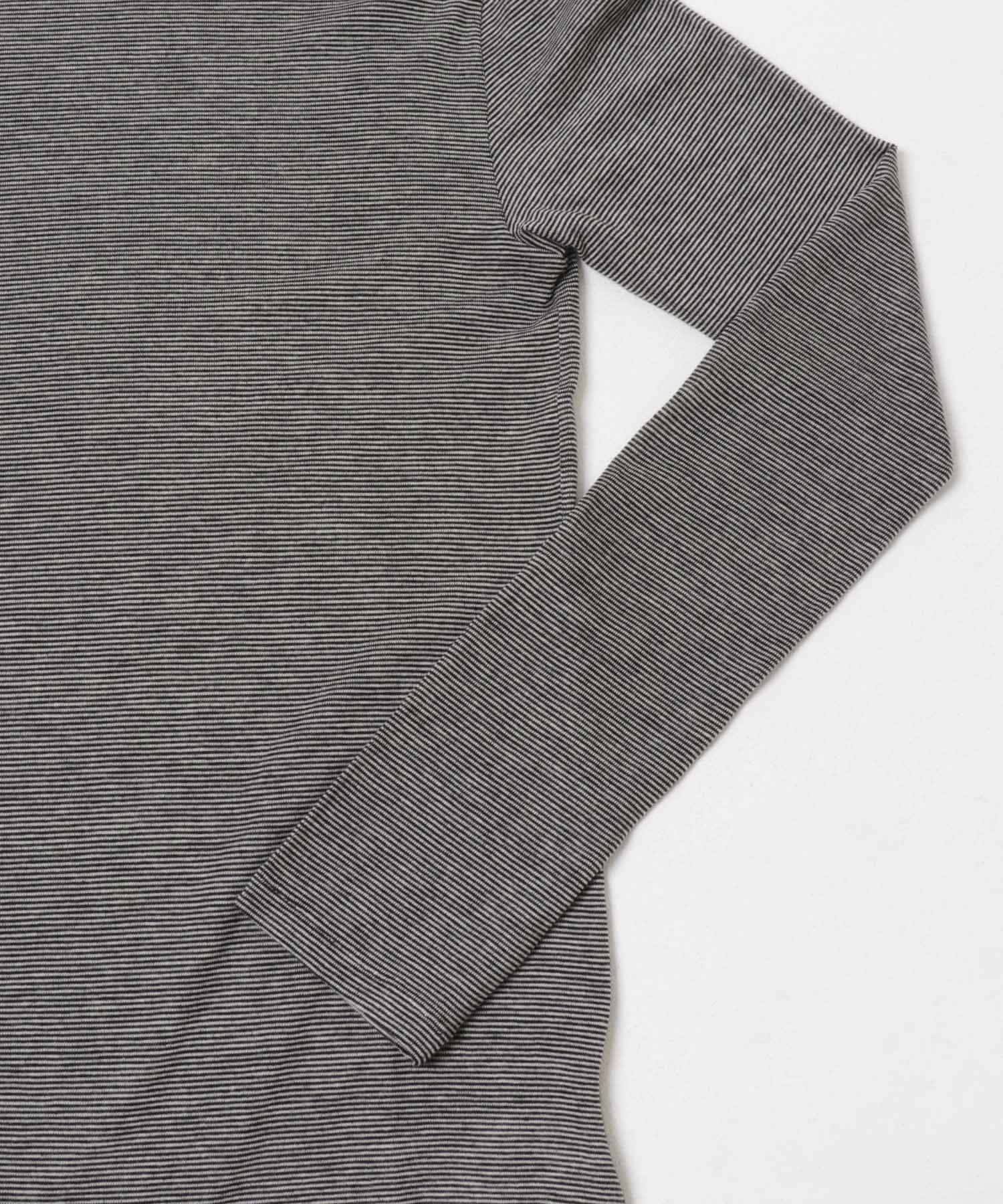 カシミヤシルクタートルカットソー BORDER Free