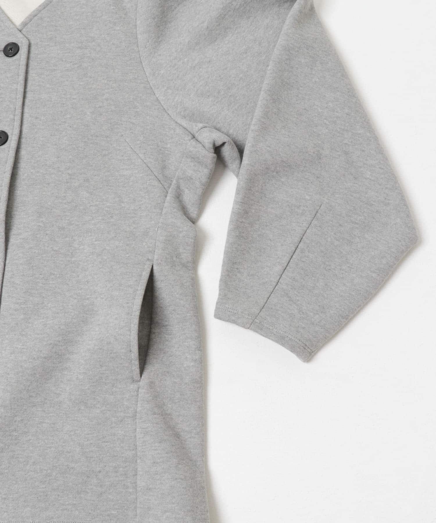 ボリュームスリーブ裏起毛カーディガン GRAY Free