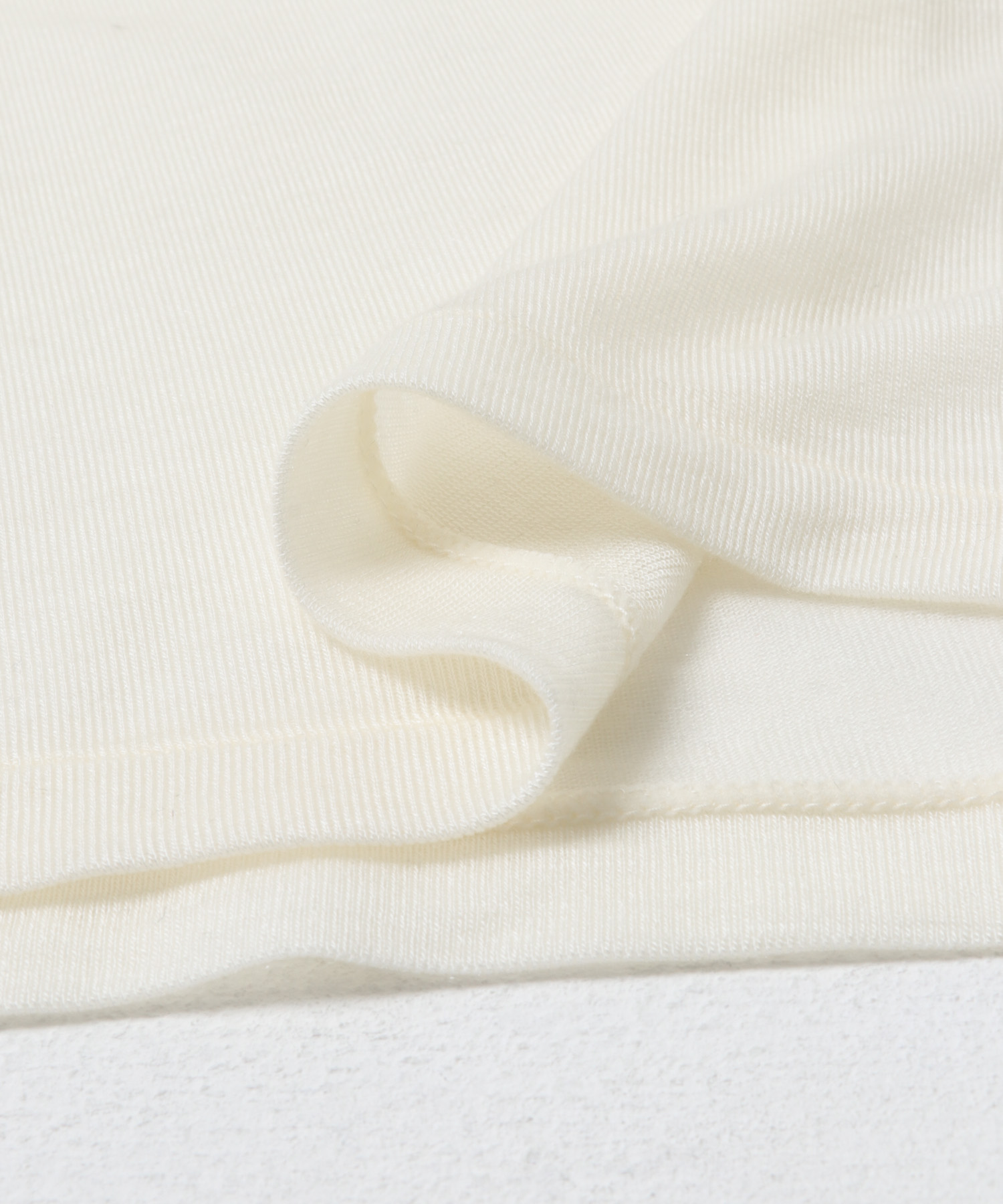 カシミヤシルククルーネックカットソー OFF WHITE Free