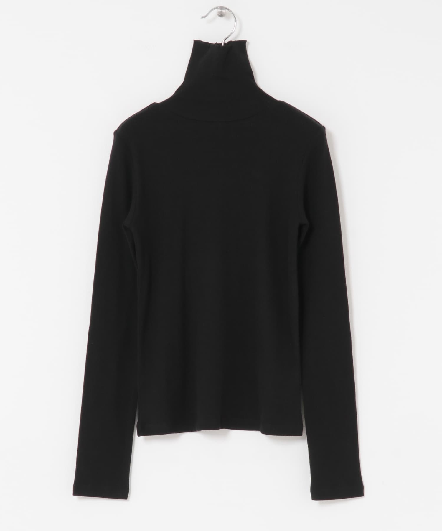 『UR TECH』裏起毛タートルネックカットソー BLACK FREE