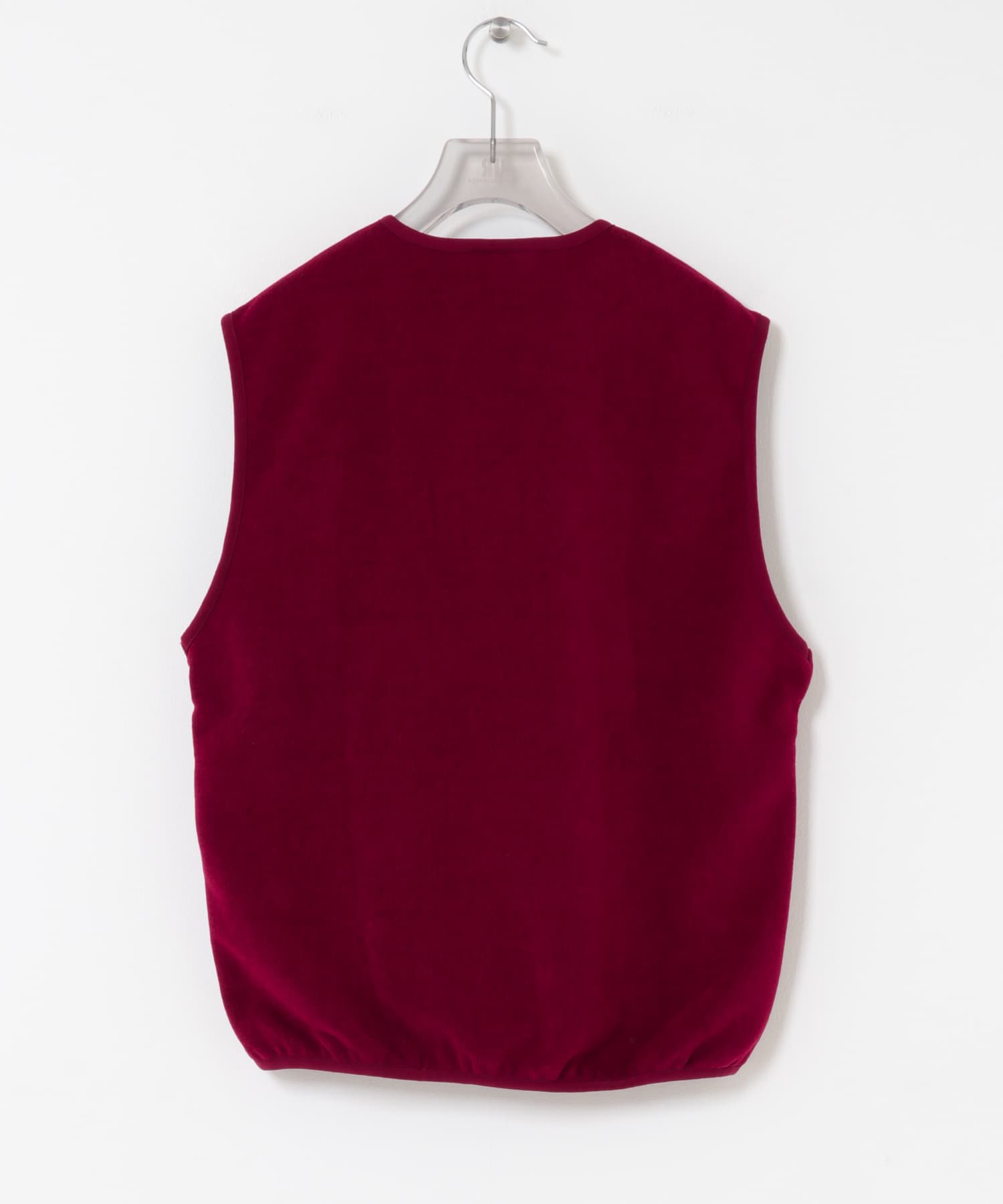 『別注』THOUSAND MILE×URBAN RESEARCH　KNIT FREECE ZIP VEST BORDEAUX FREE