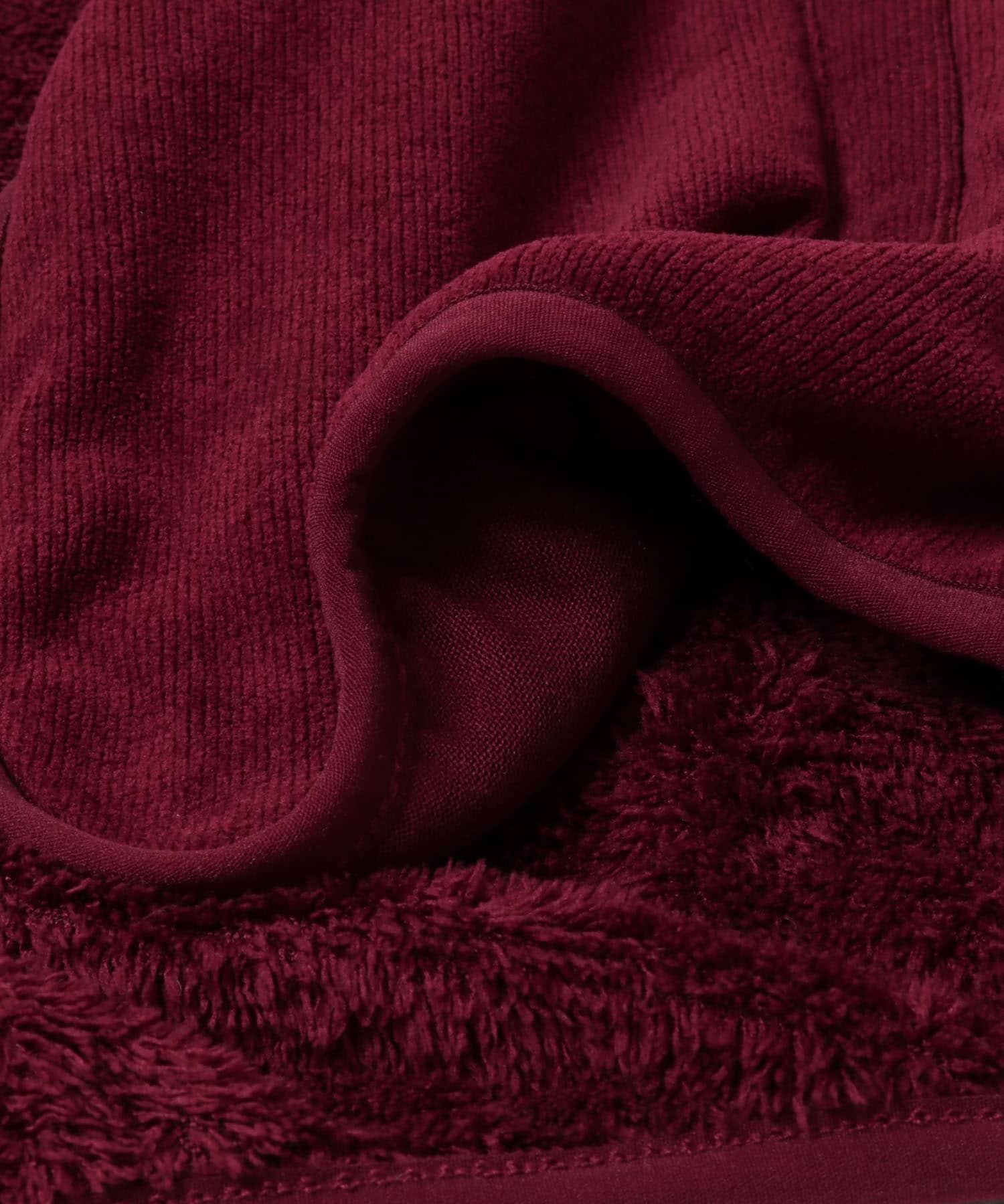 『別注』THOUSAND MILE×URBAN RESEARCH　KNIT FREECE ZIP VEST BORDEAUX FREE