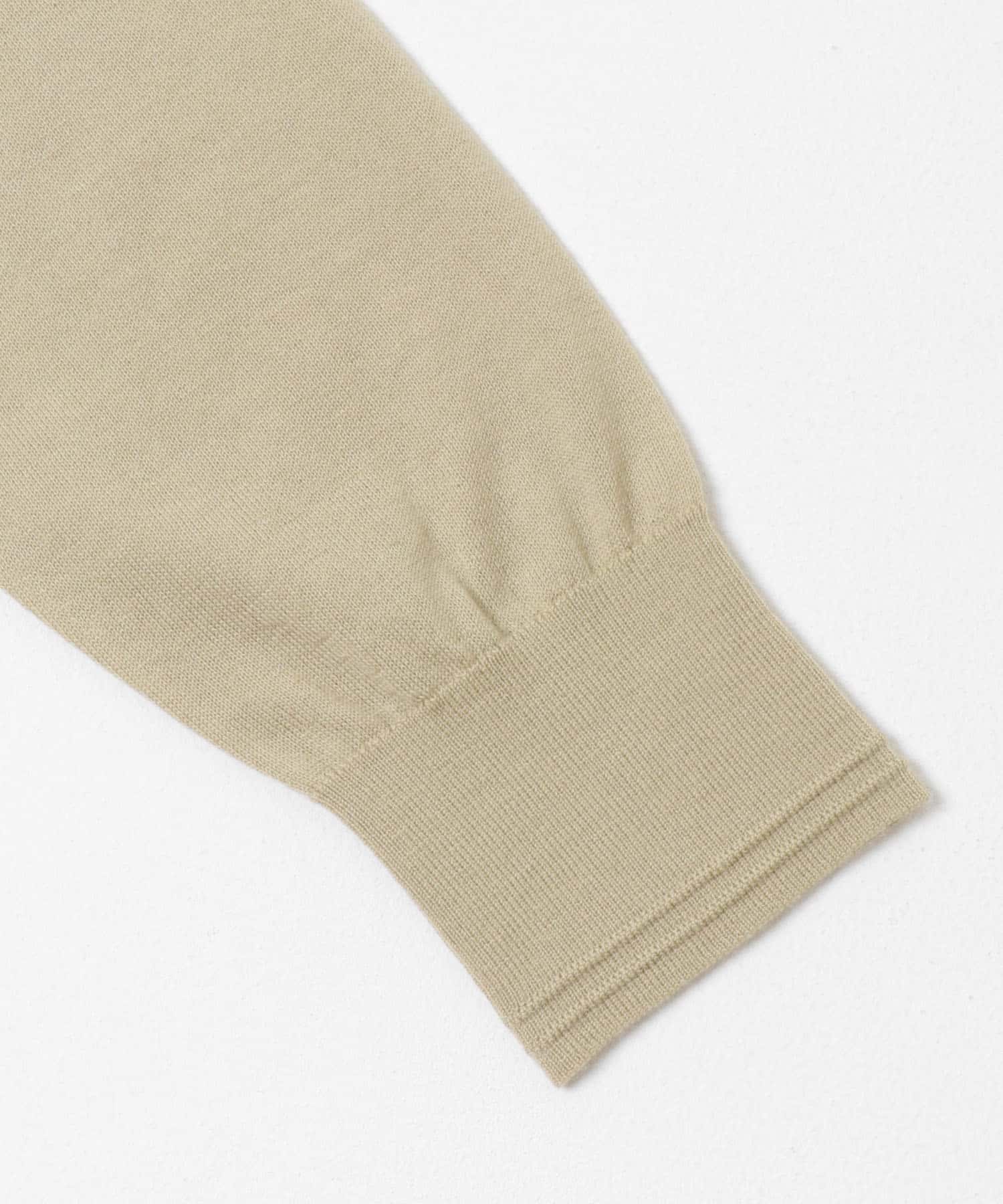 new basic　Lisse Cashmere henry knit SAGE FREE