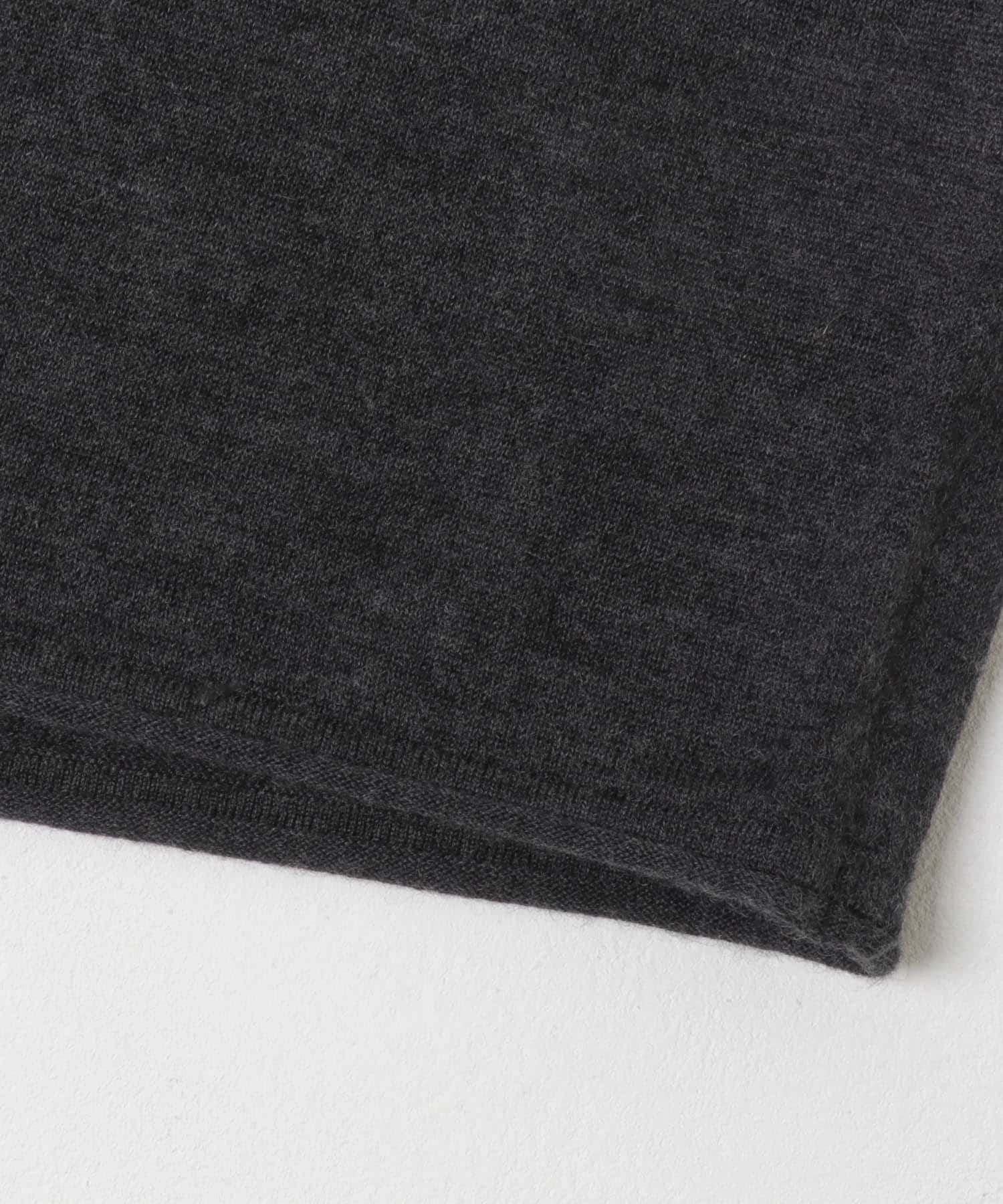 new basic　Lisse Cashmere crew knit CHARCOAL FREE