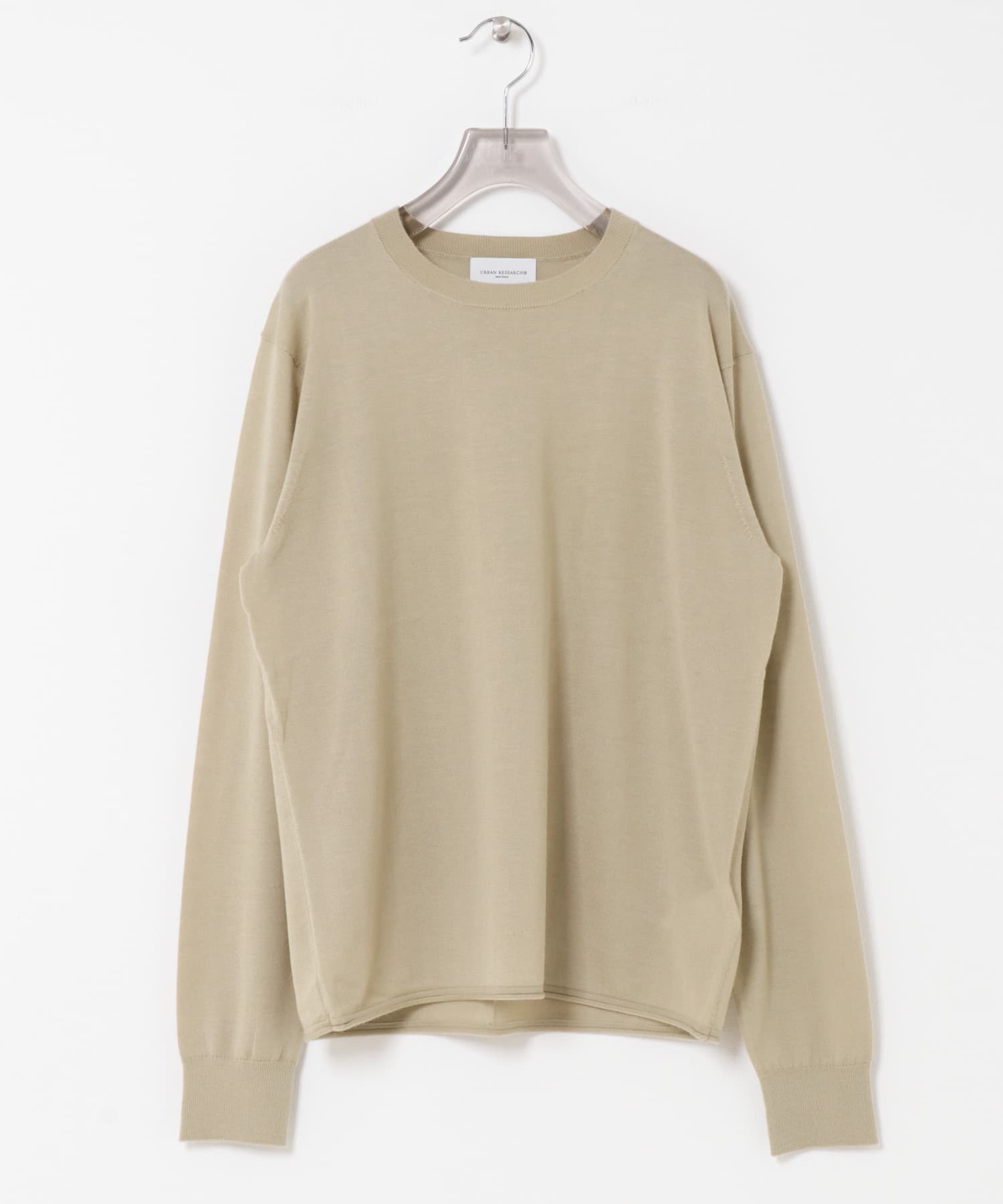 new basic　Lisse Cashmere crew knit SAGE FREE