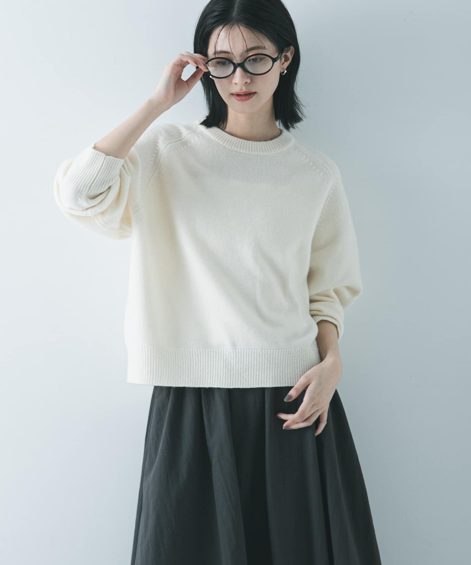 ウォッシャブルウールカシミヤニット