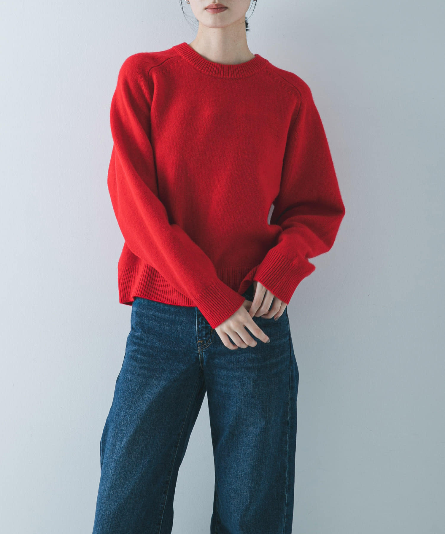 ウォッシャブルウールカシミヤニット