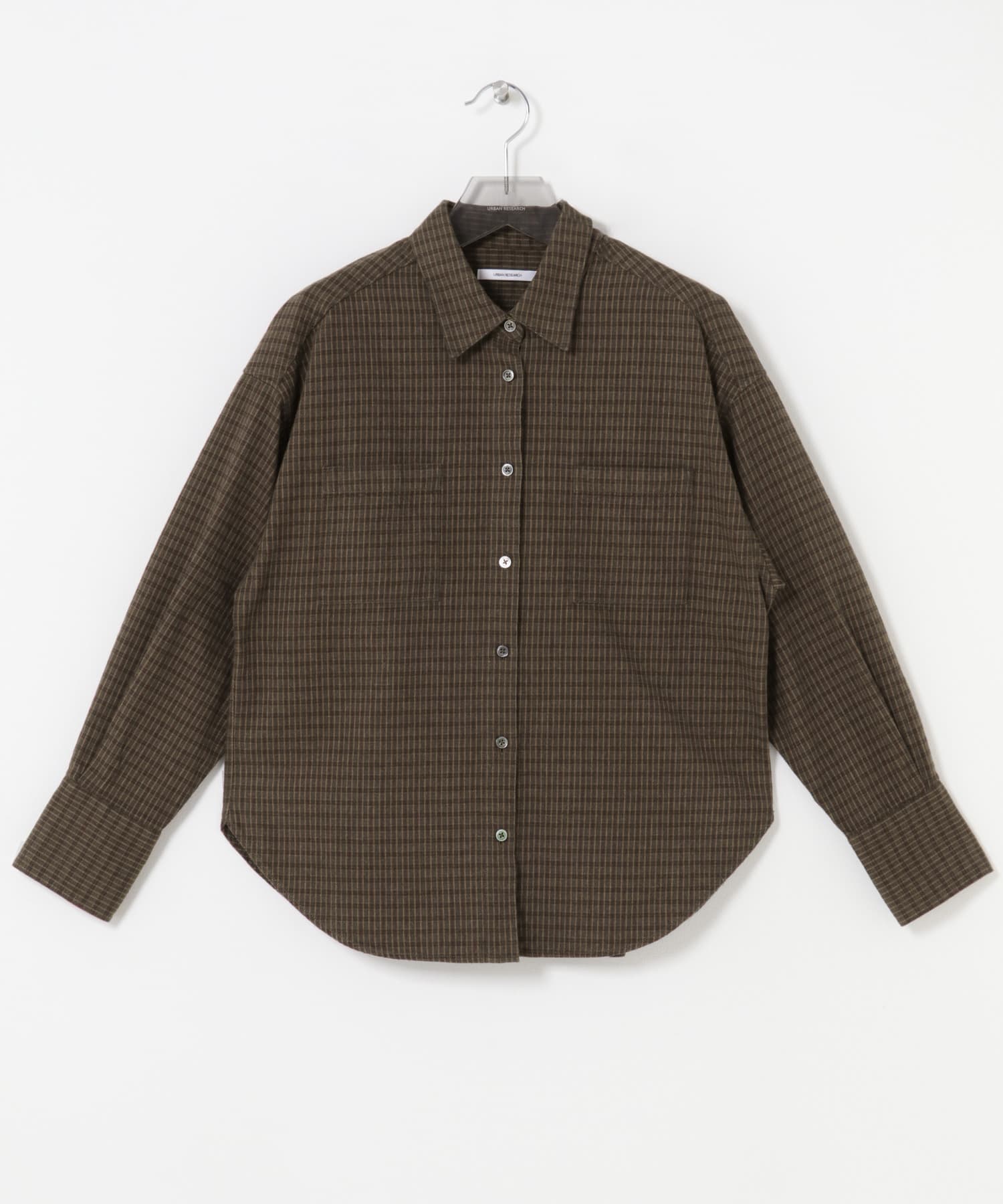 ネルチェックコットンシャツ BROWN FREE