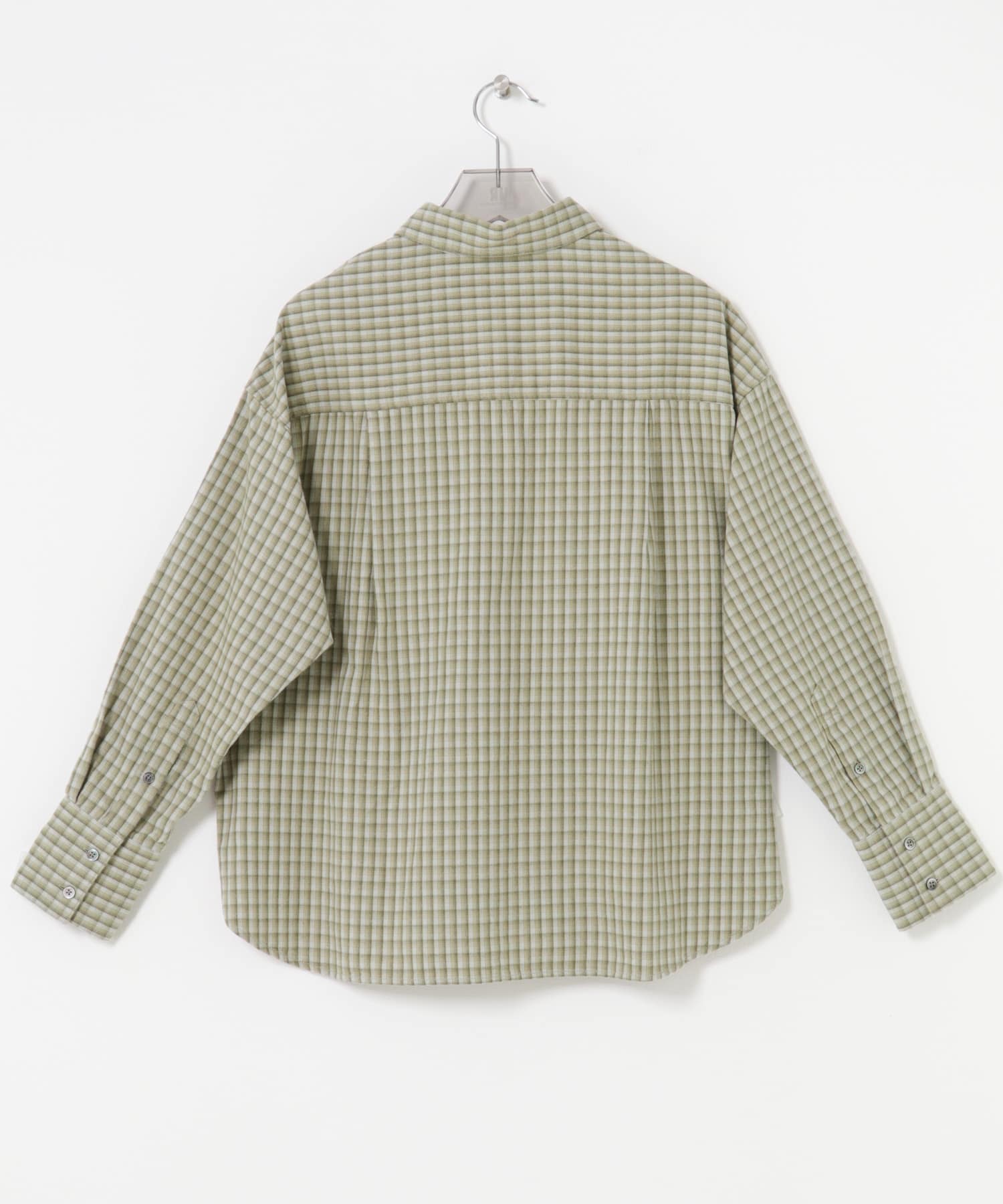 ネルチェックコットンシャツ L.GREEN FREE