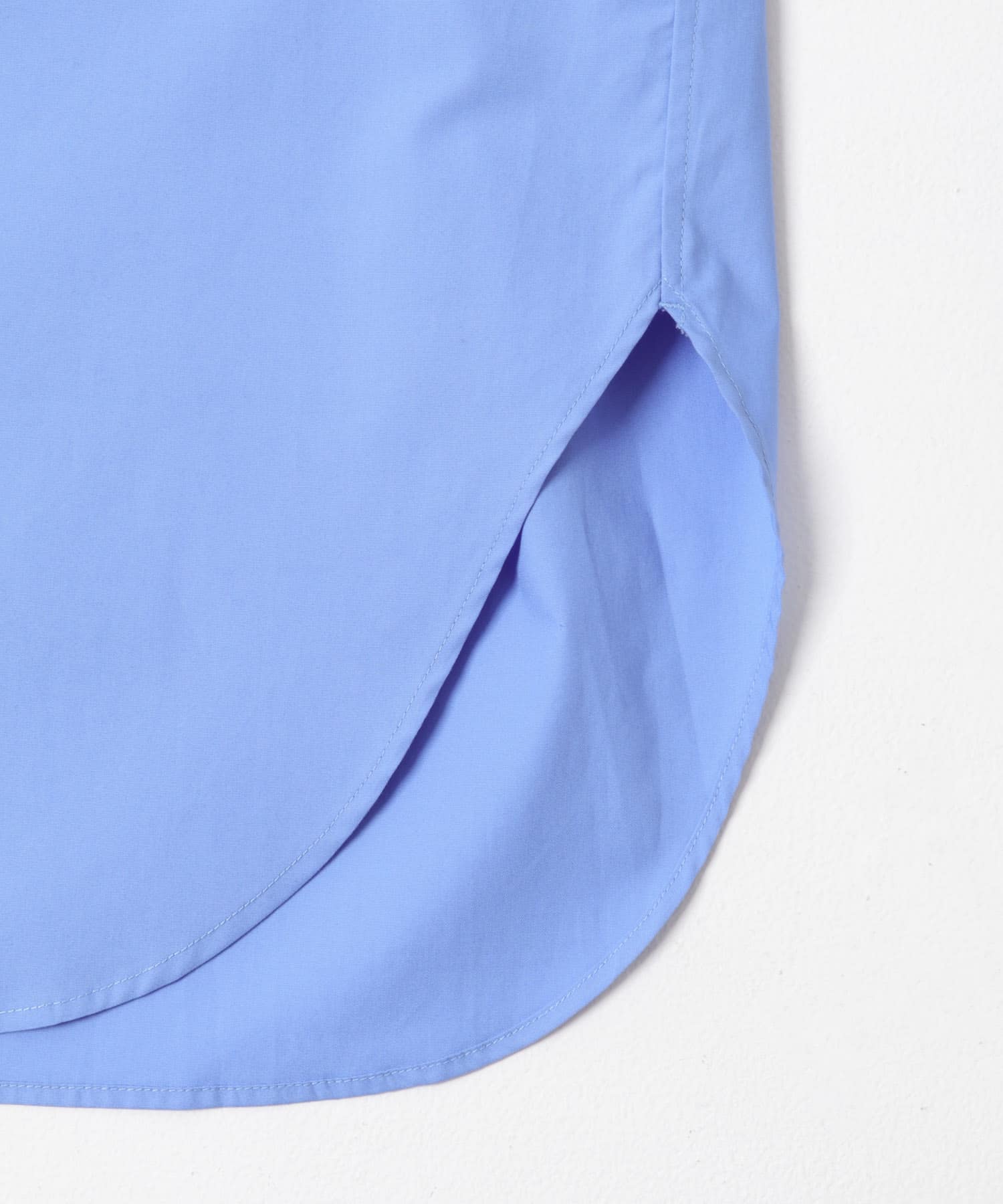 new basic　BROAD BIG SHIRTS BLUE FREE