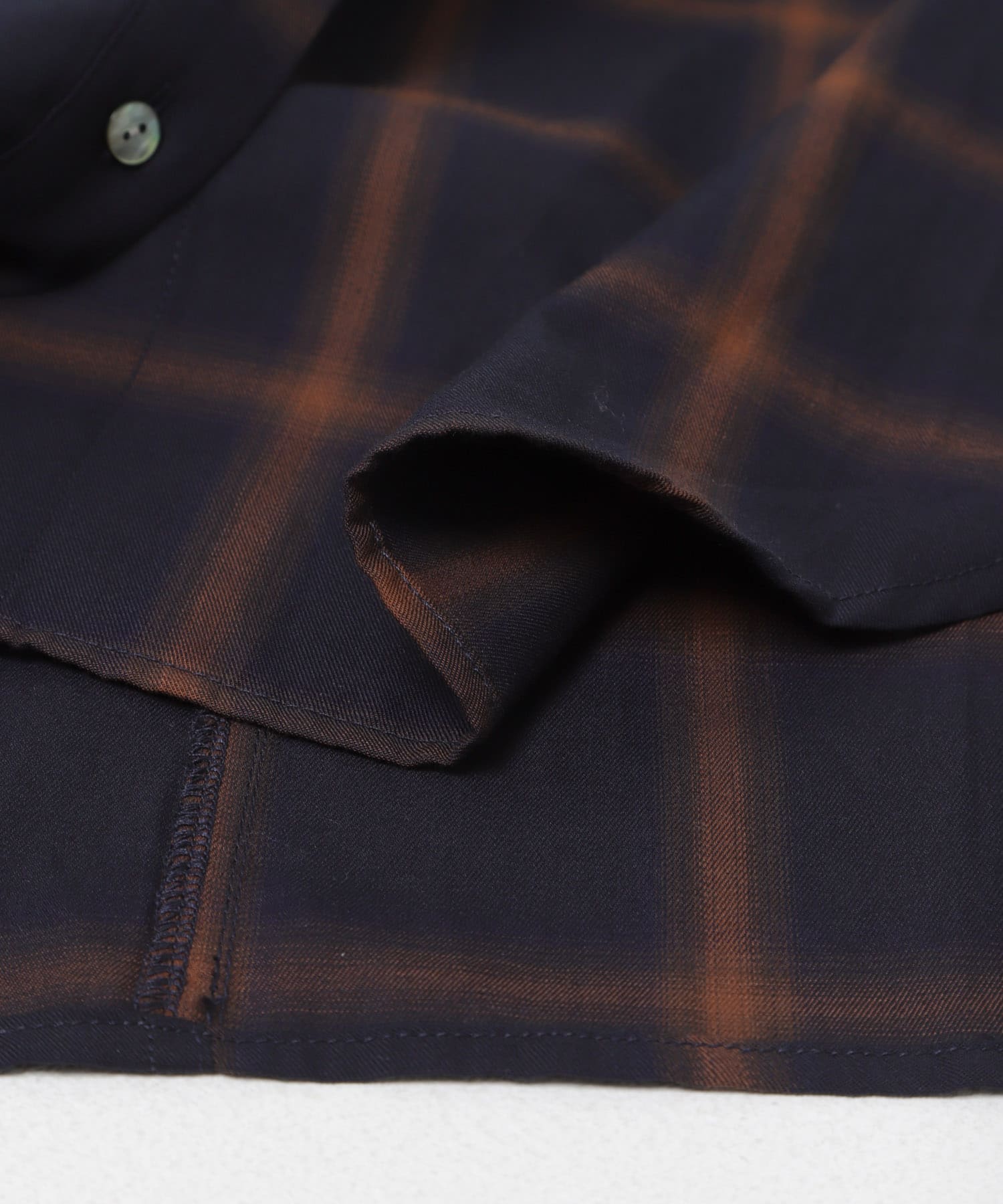 オンブレーチェックオーバーシャツ NAVY Free