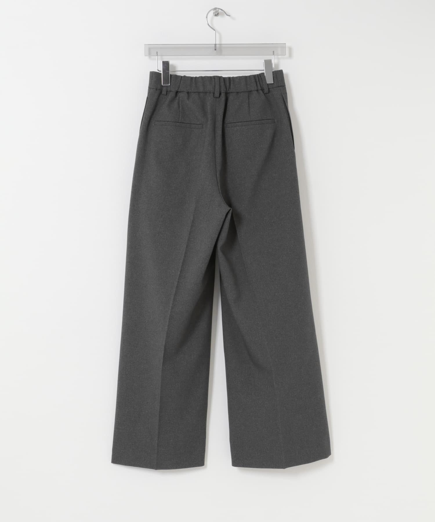 『3サイズ展開』 ウールライクツータックワイドパンツ CHARCOAL 36
