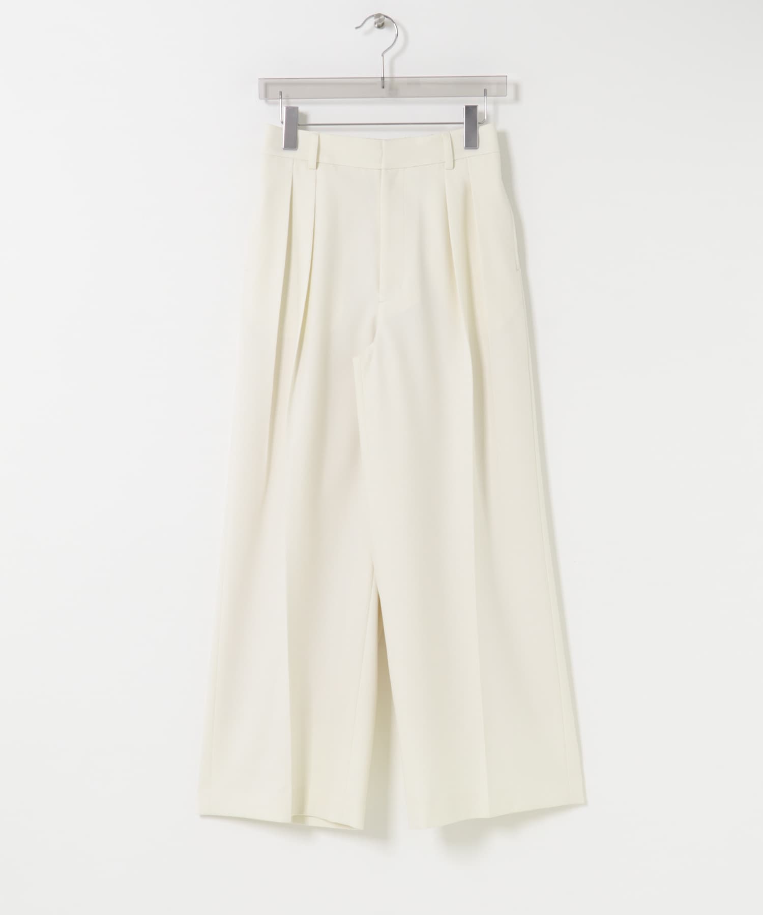 『3サイズ展開』 ウールライクツータックワイドパンツ OFF WHITE 36