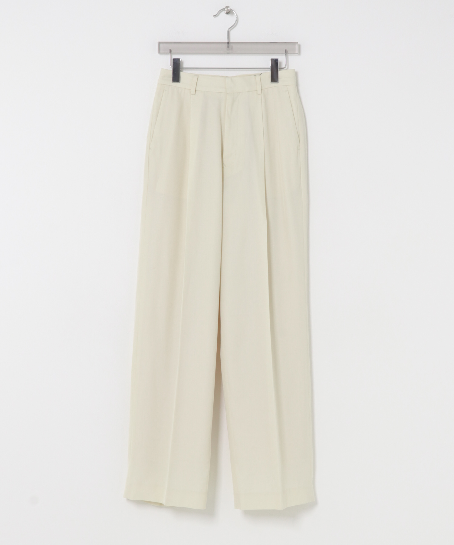new basic　WOOL TWILL SLACKS PANTS