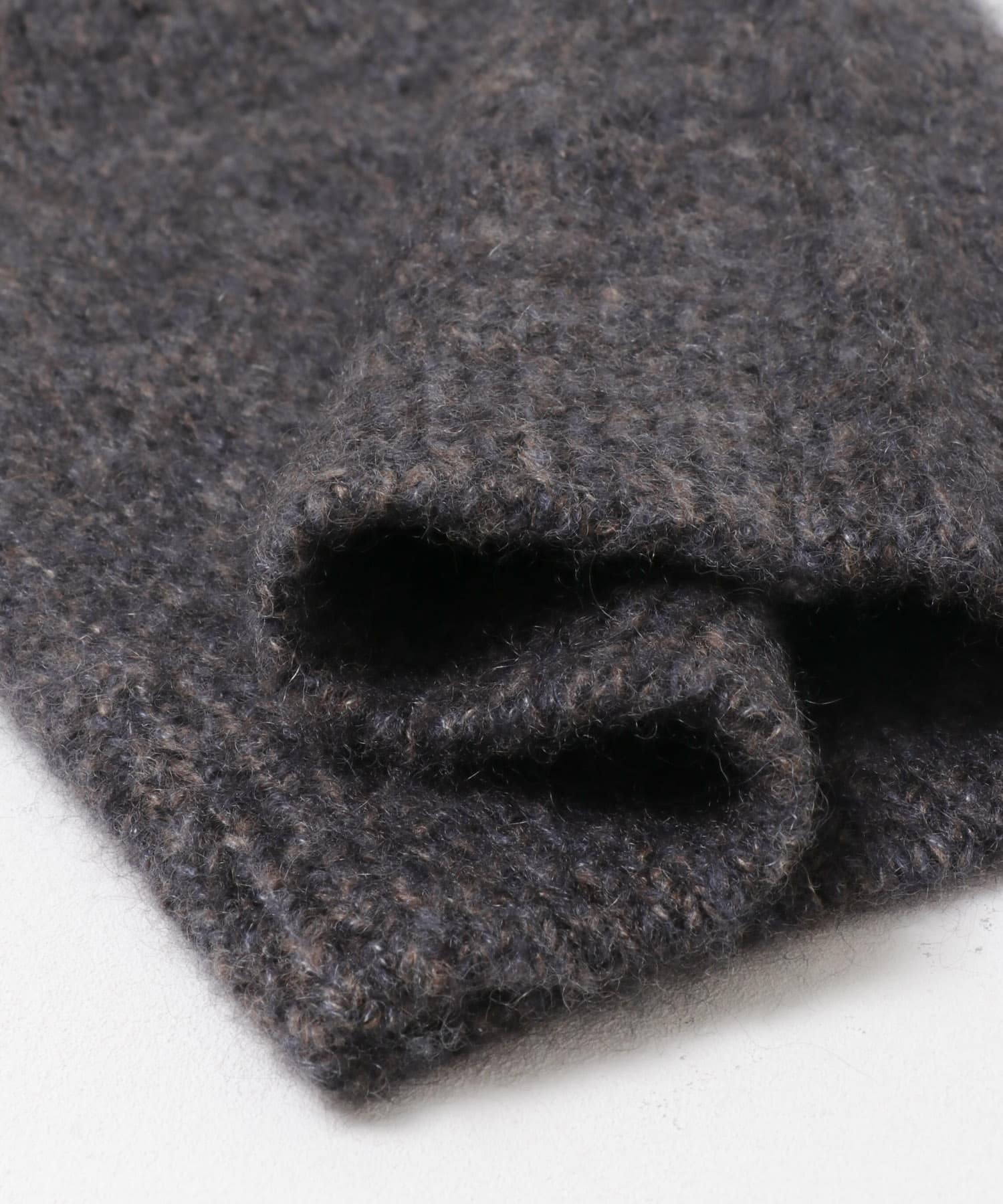 new basic　CASHMERE SILK MOULINE LONGPANTS CHARCOAL Free