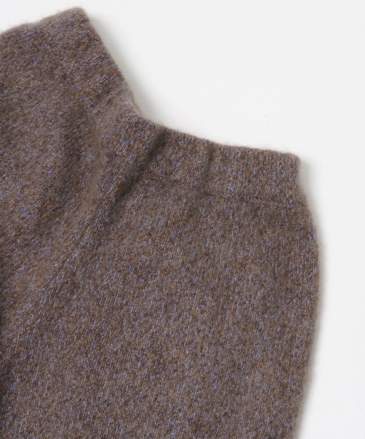 new basic　CASHMERE SILK MOULINE LONGPANTS BROWN Free