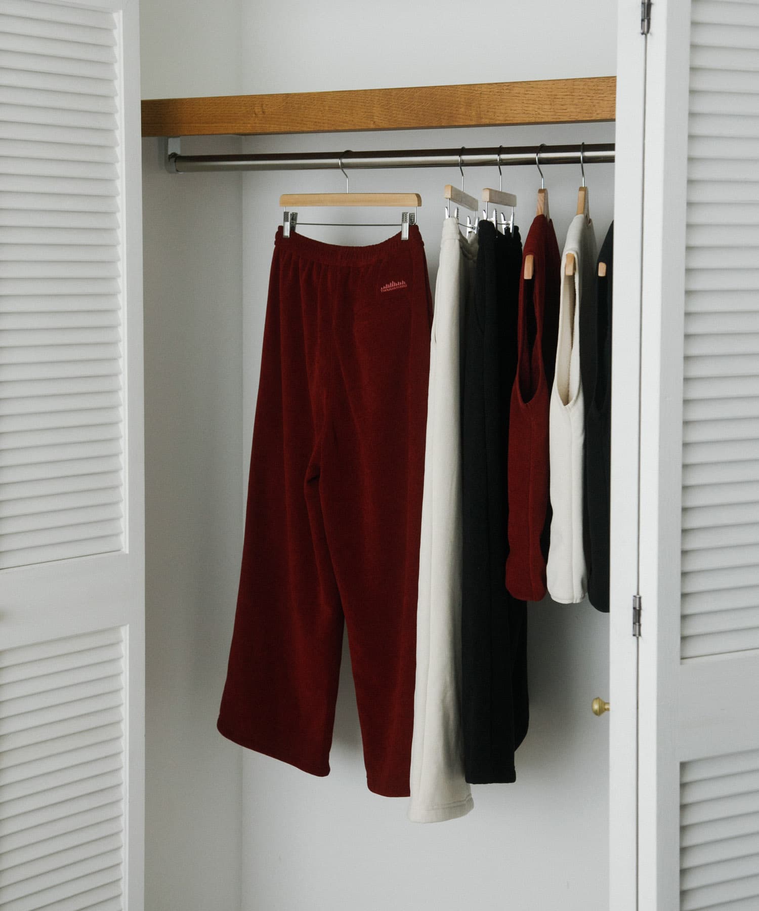 『別注』THOUSAND MILE×URBAN RESEARCH　KNIT FREECE LONG PANTS OFF WHITE M