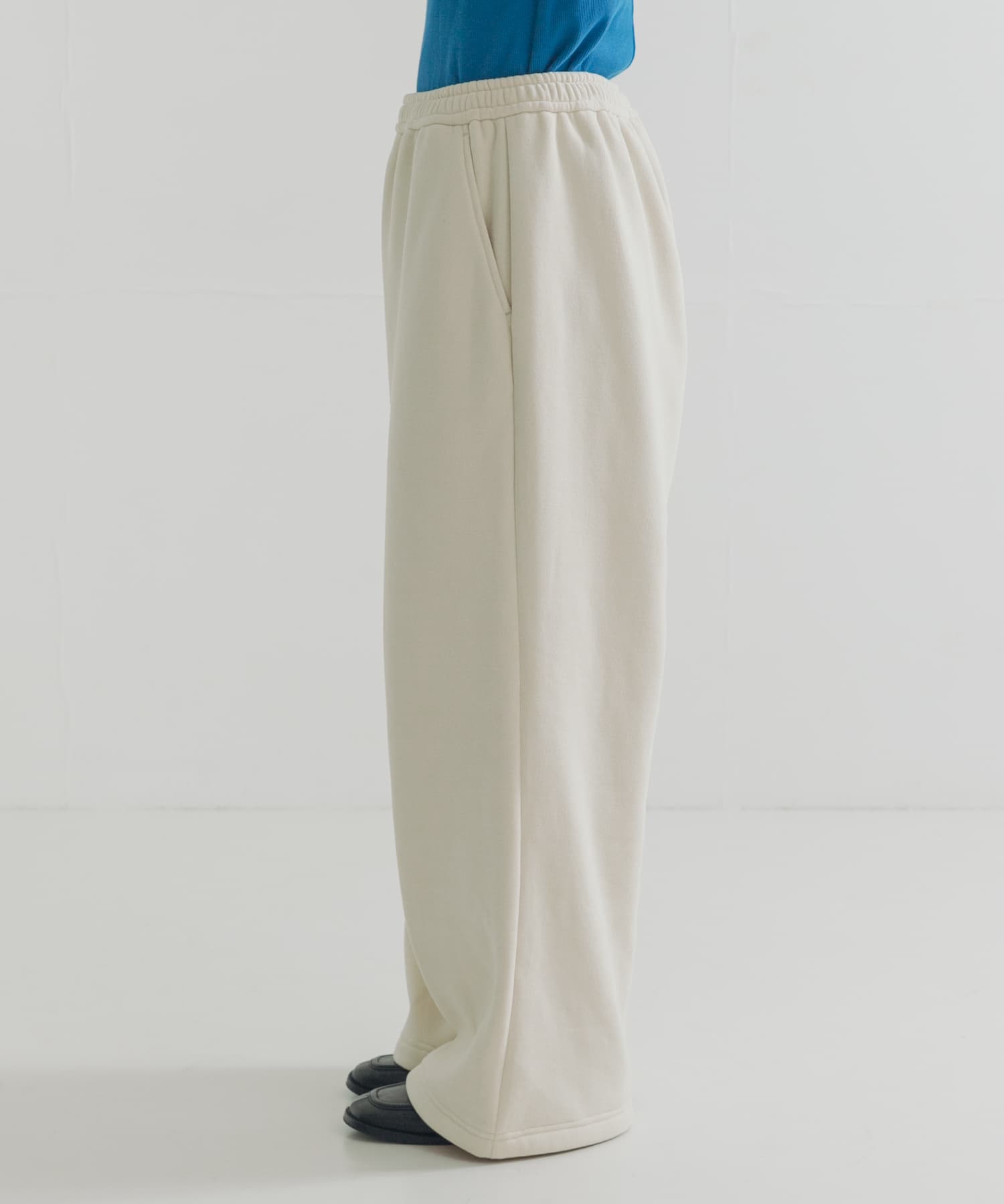 『別注』THOUSAND MILE×URBAN RESEARCH　KNIT FREECE LONG PANTS OFF WHITE M