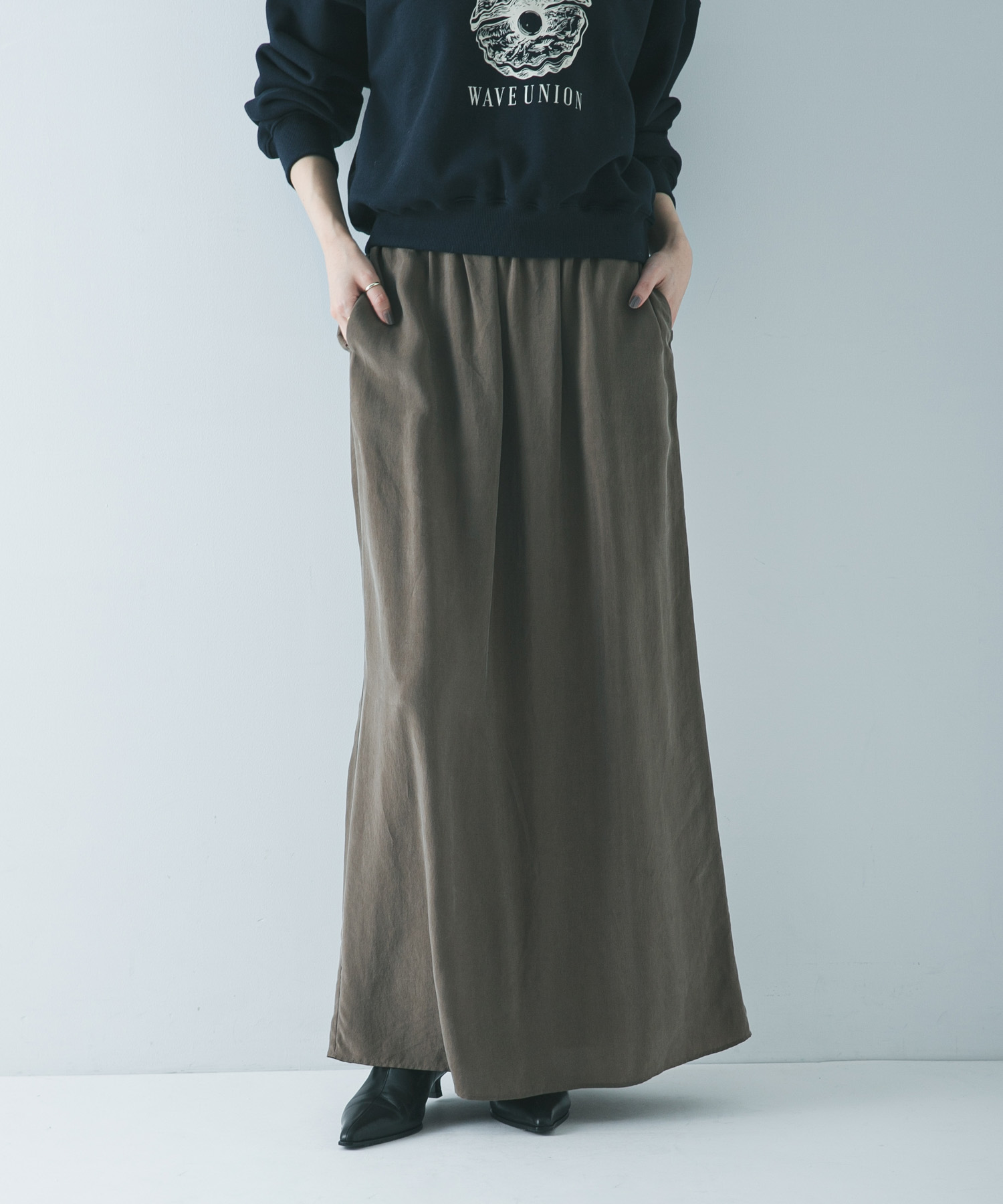 キュプラギャザーIラインスカート