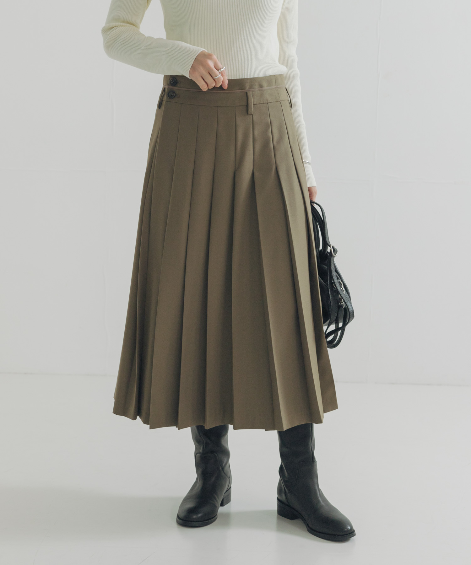ラッププリーツスカート