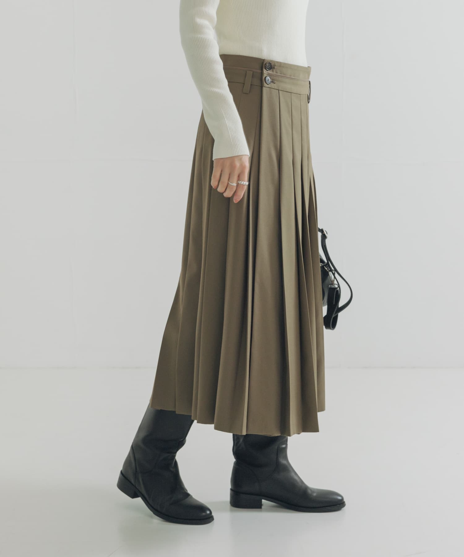 モカグレー プリーツスカート ラッププリーツスカート(36 KHK BEIGE): スカート｜URBAN RESEARCH公式