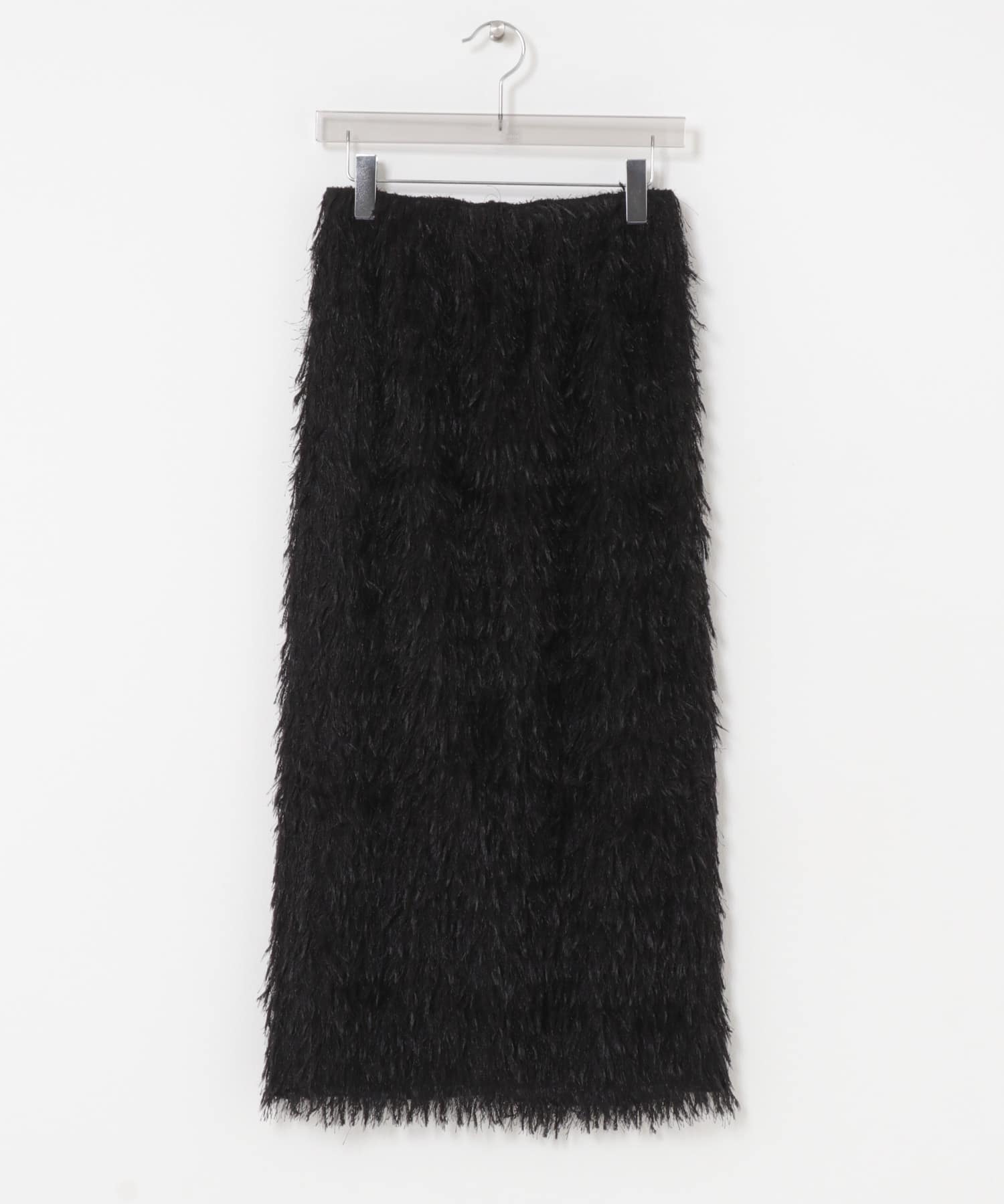 フリンジジャガードスカート BLACK 36