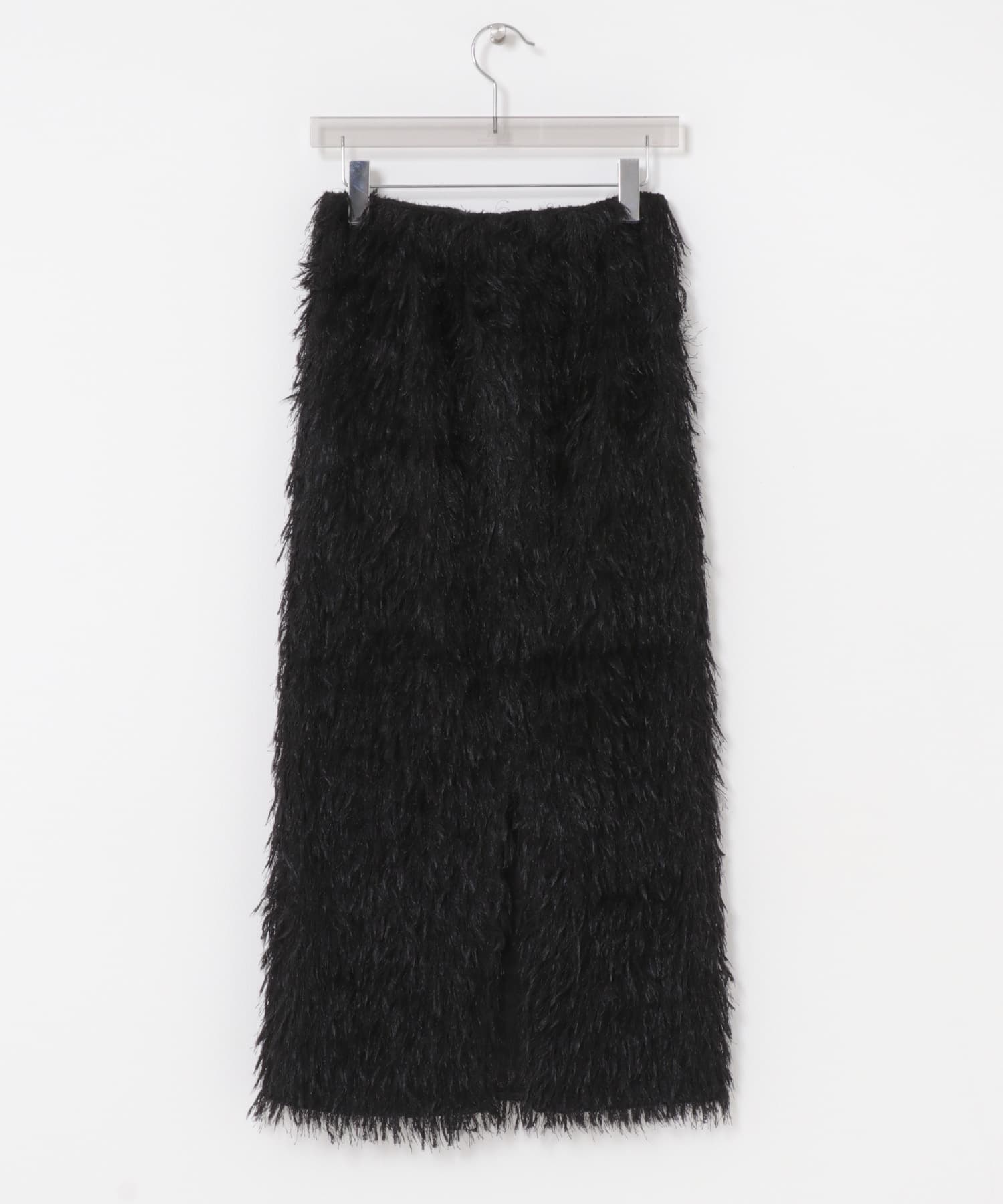 フリンジジャガードスカート BLACK 36