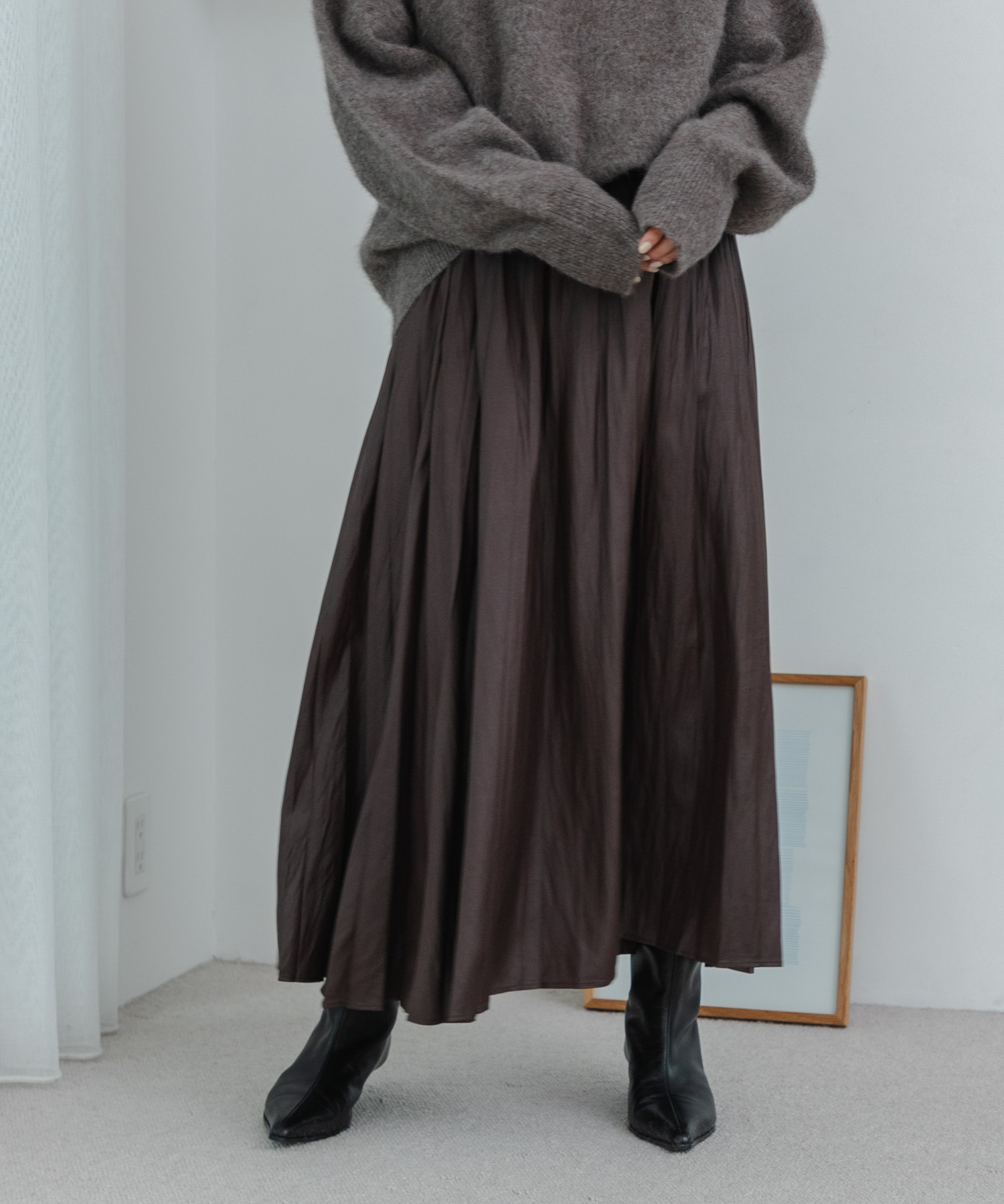 チンツプリーツスカート