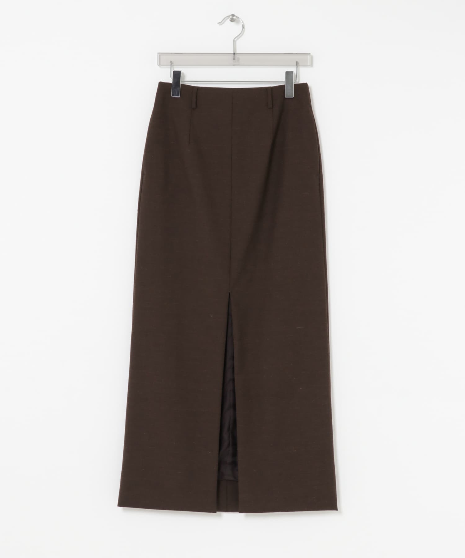 new basic　BRADFORD WOOL SKIRT BROWN 36
