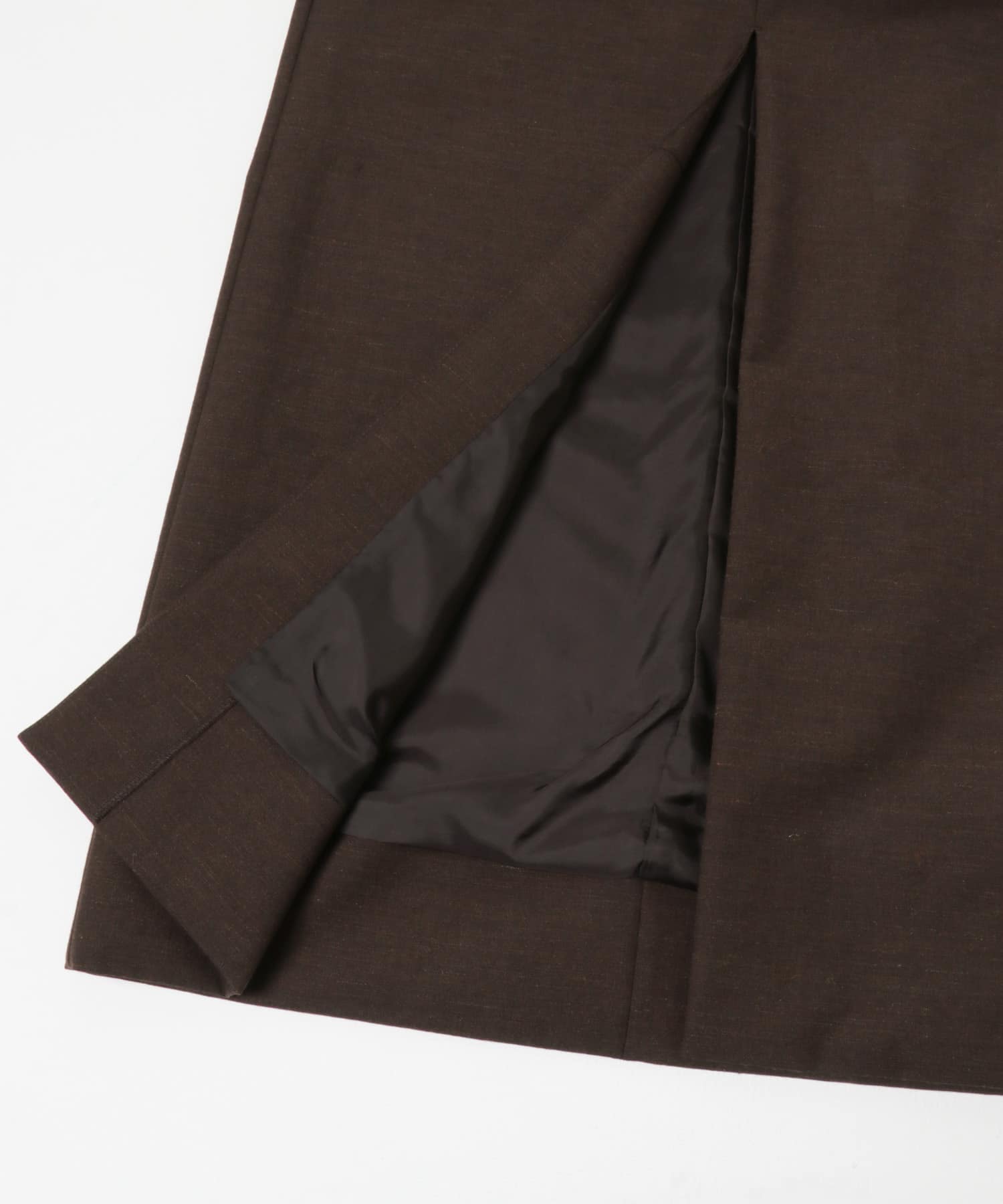 new basic　BRADFORD WOOL SKIRT BROWN 36