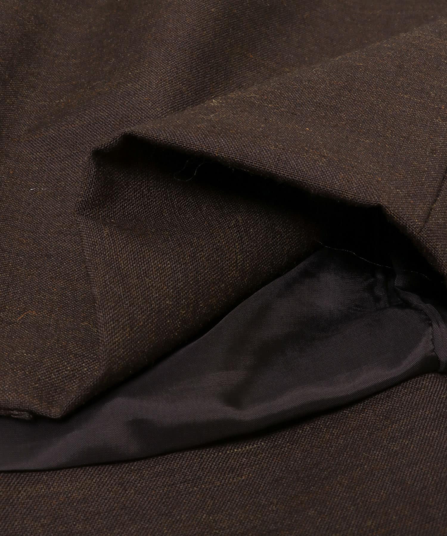 new basic　BRADFORD WOOL SKIRT BROWN 36