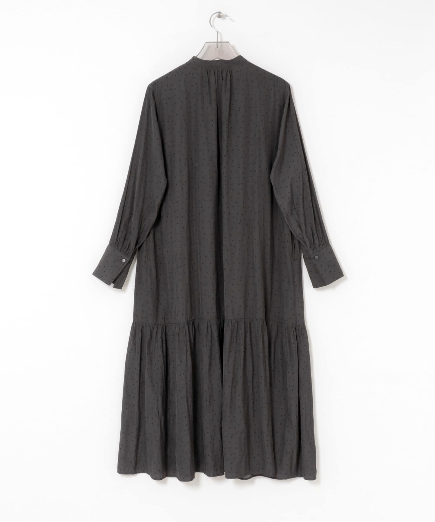 ギャザーティアードワンピース CHARCOAL Free