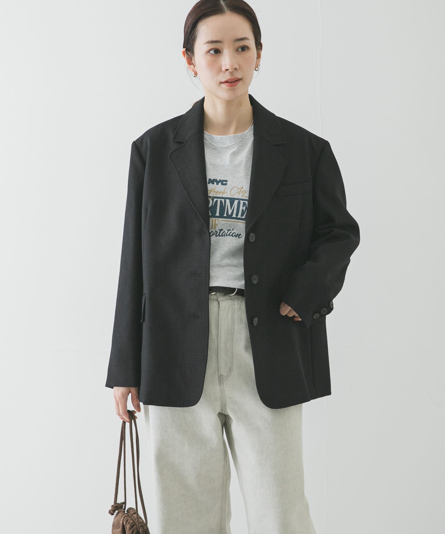 強撚ウールテーラードジャケット