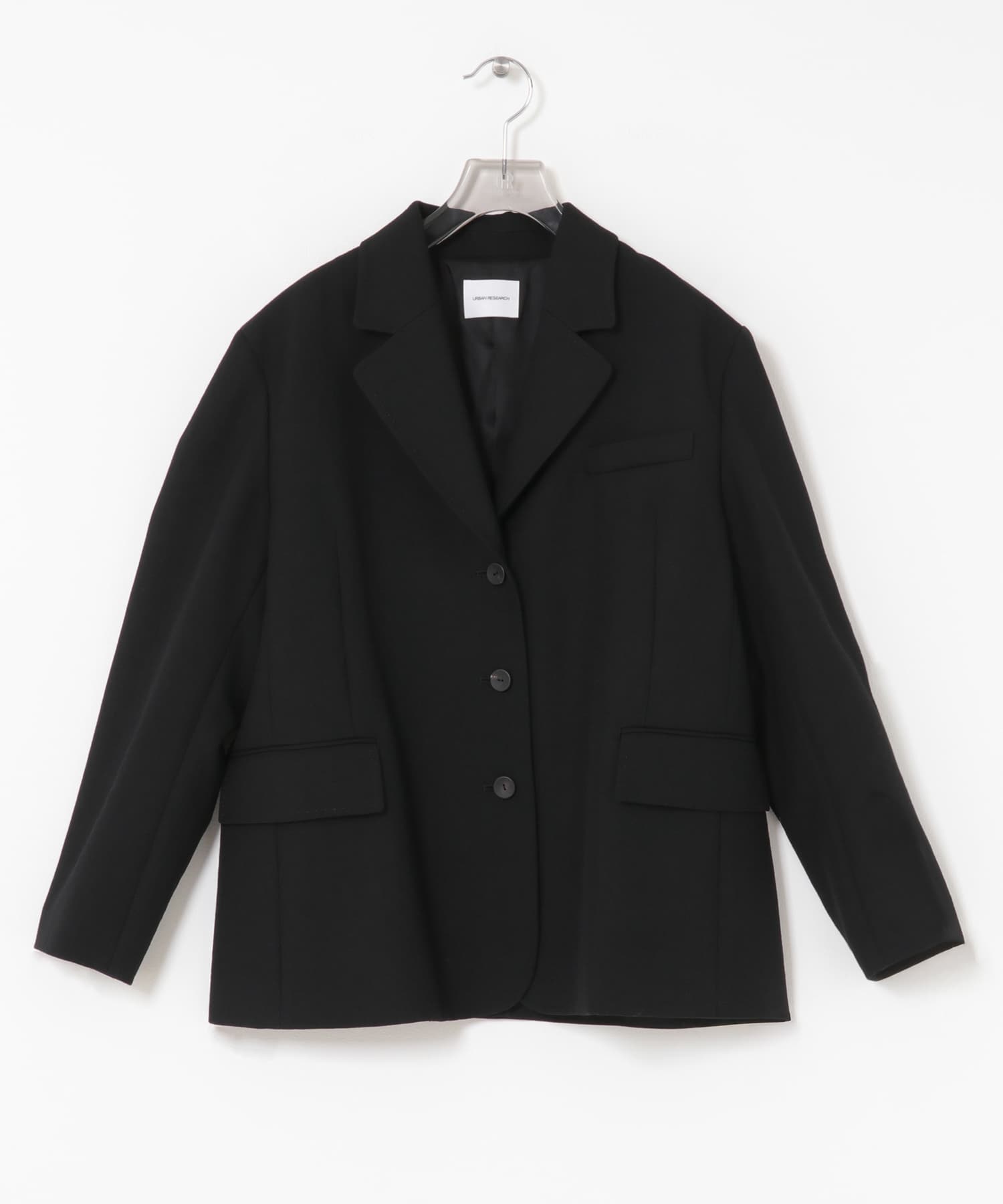 強撚ウールテーラードジャケット BLACK 36