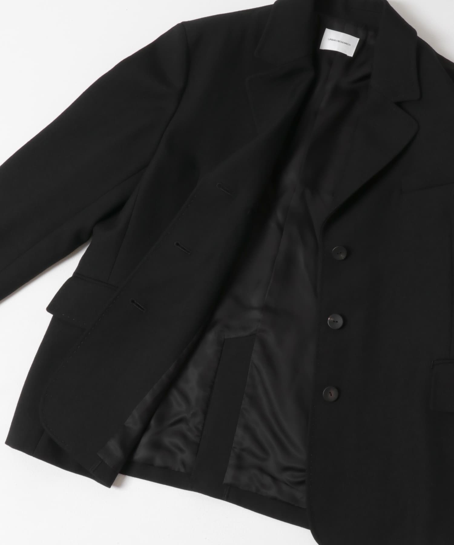 強撚ウールテーラードジャケット BLACK 36