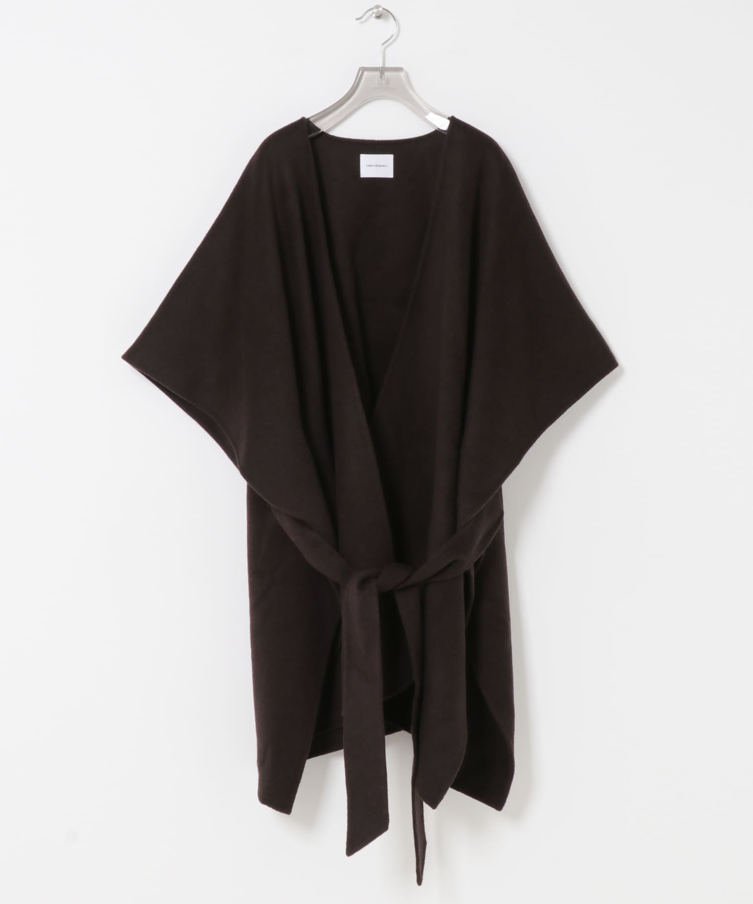 ウールカシミヤリバーポンチョ BROWN FREE