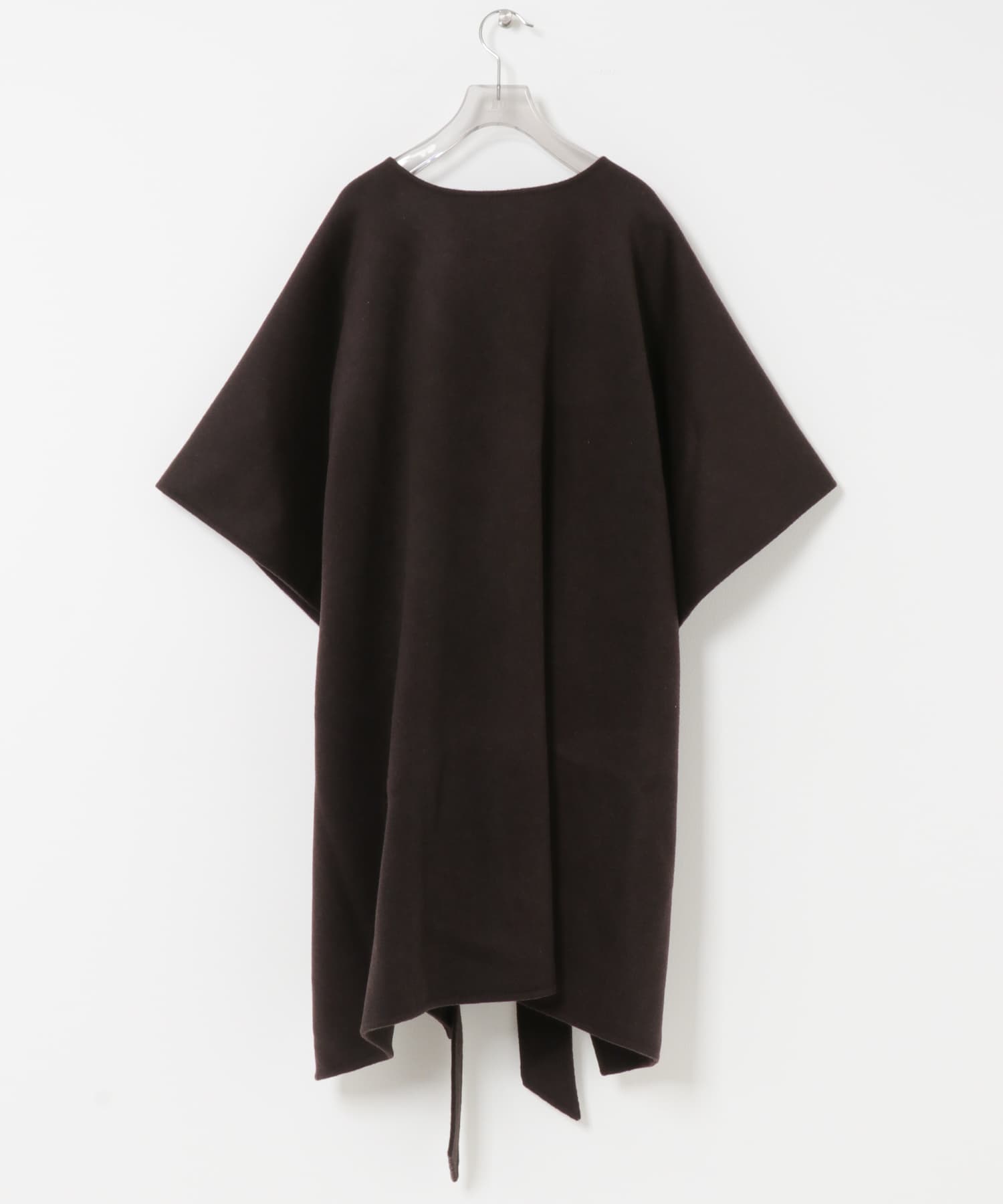 ウールカシミヤリバーポンチョ BROWN FREE