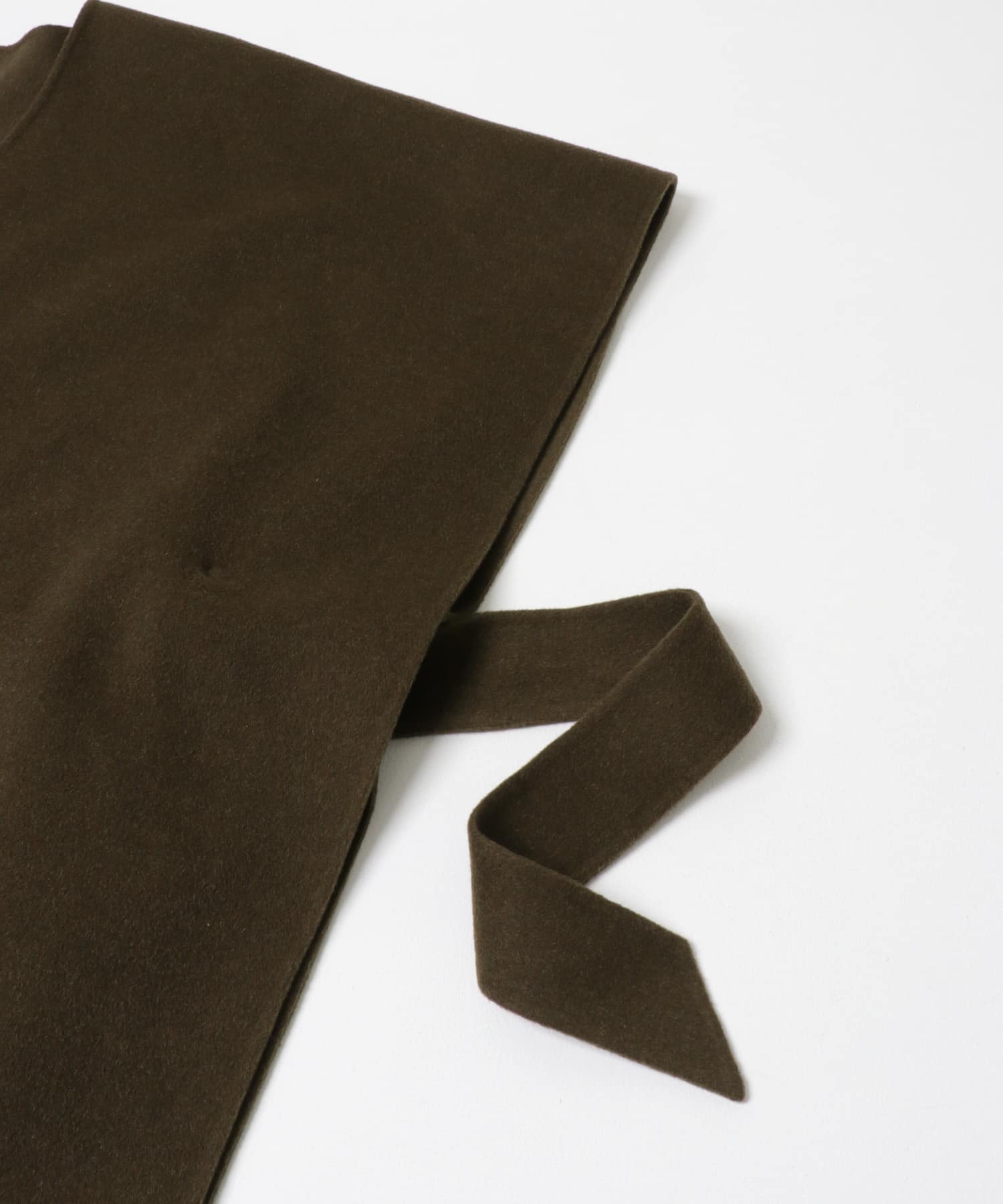 ウールカシミヤリバーポンチョ TOP KHAKI FREE