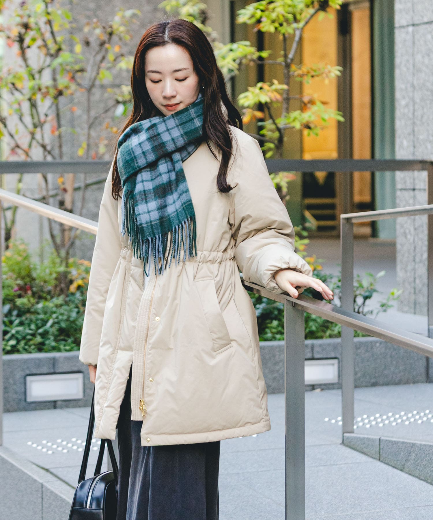 スタンドカラードロストダウンコート(36 BEIGE): アウター｜URBAN