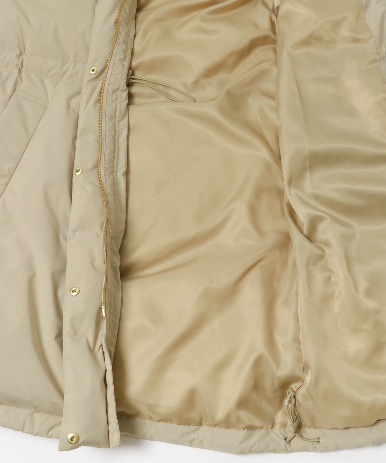 スタンドカラードロストダウンコート BEIGE 36