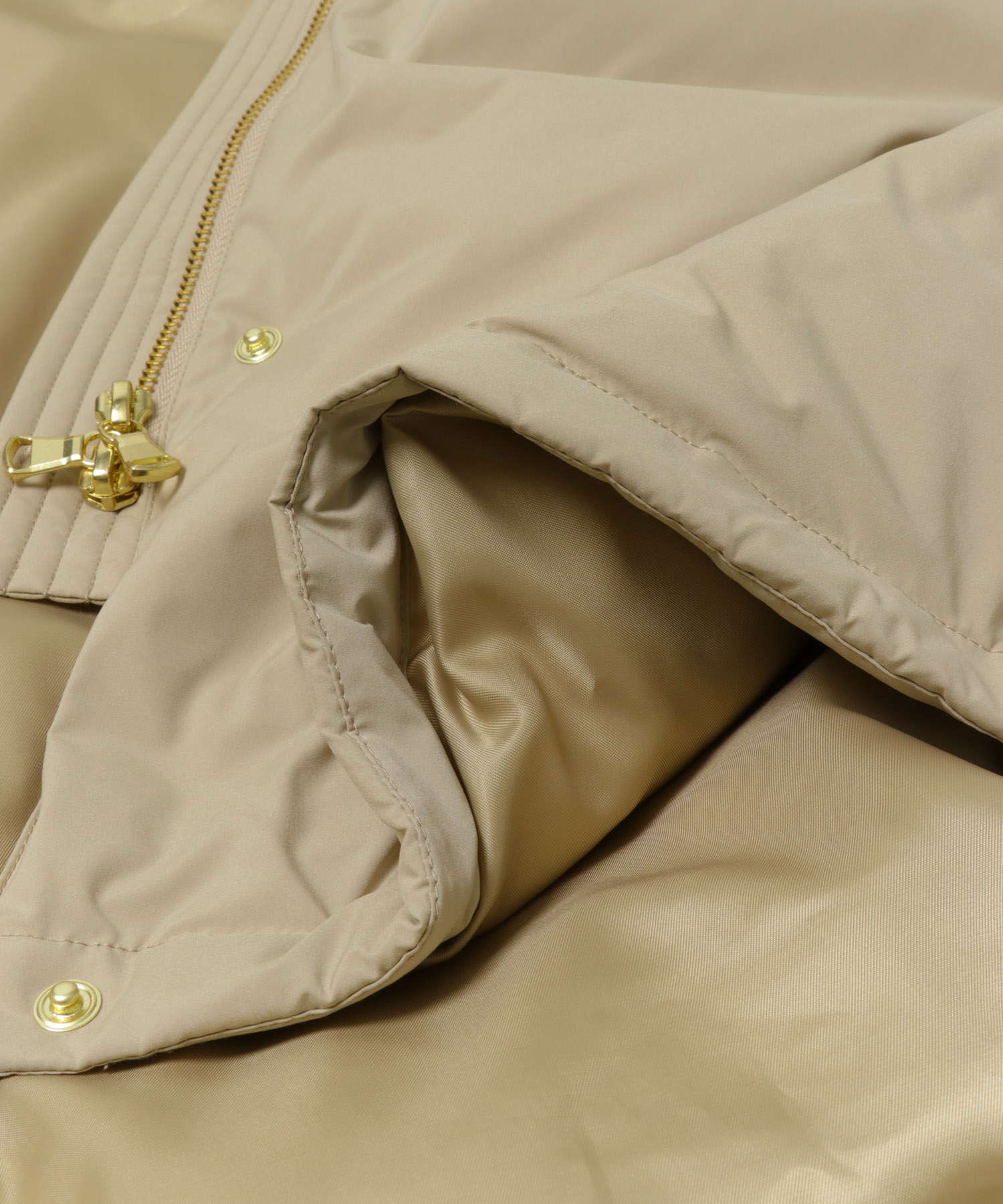 スタンドカラードロストダウンコート BEIGE 36