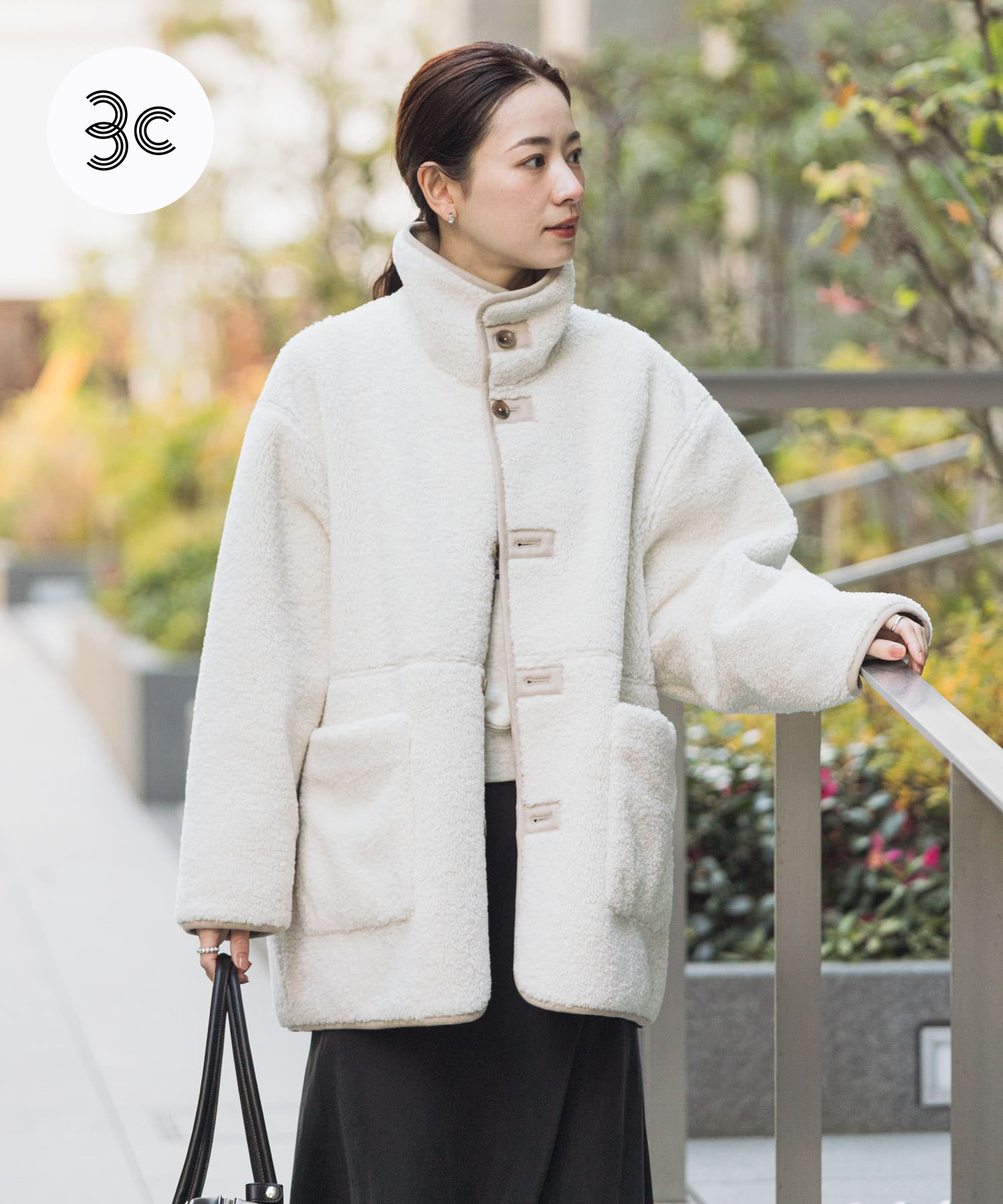 ECOPELフェイクムートンリバーシブルコート