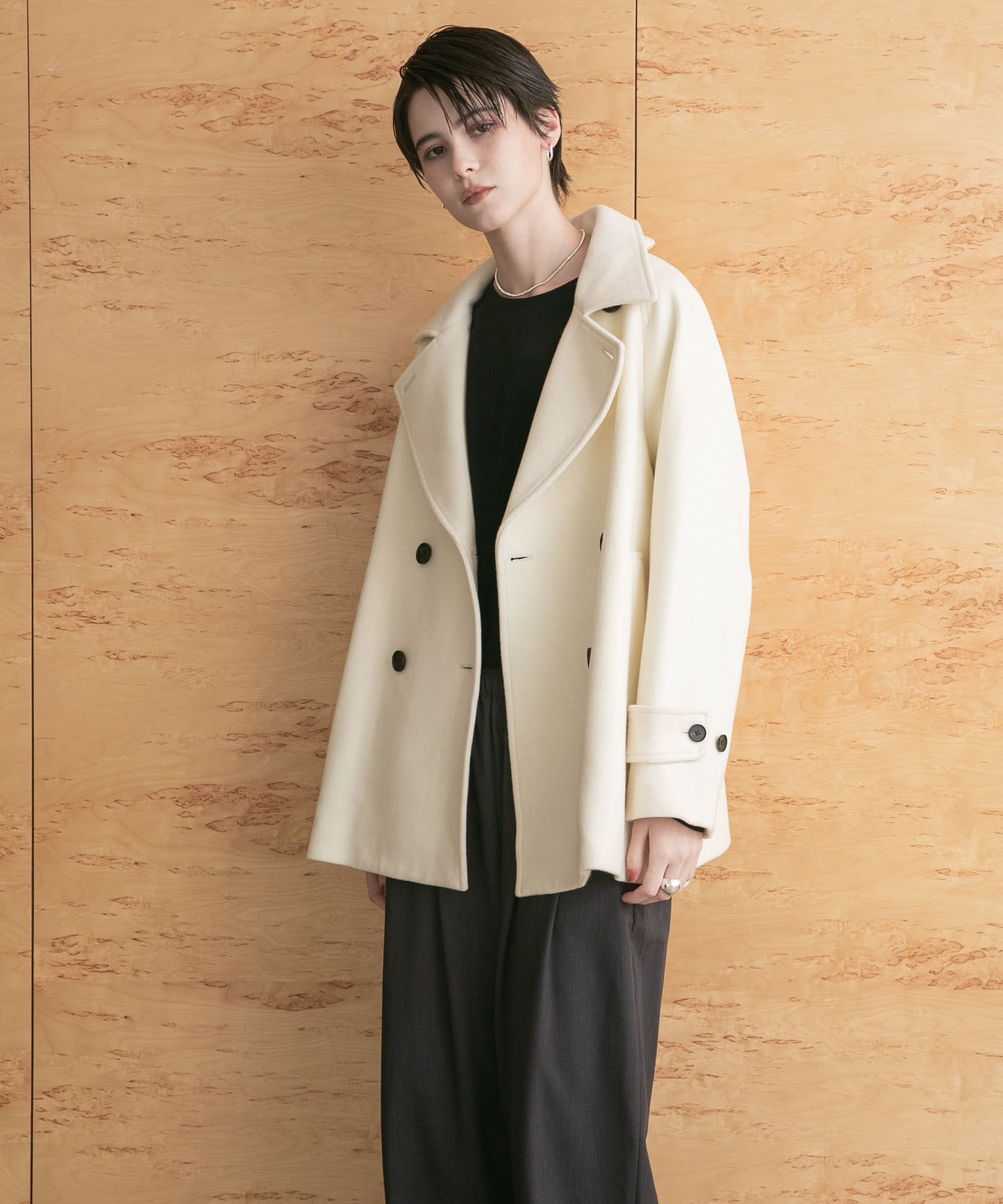 スーパー100メルトンPコート(FREE CHARCOAL): アウター｜URBAN