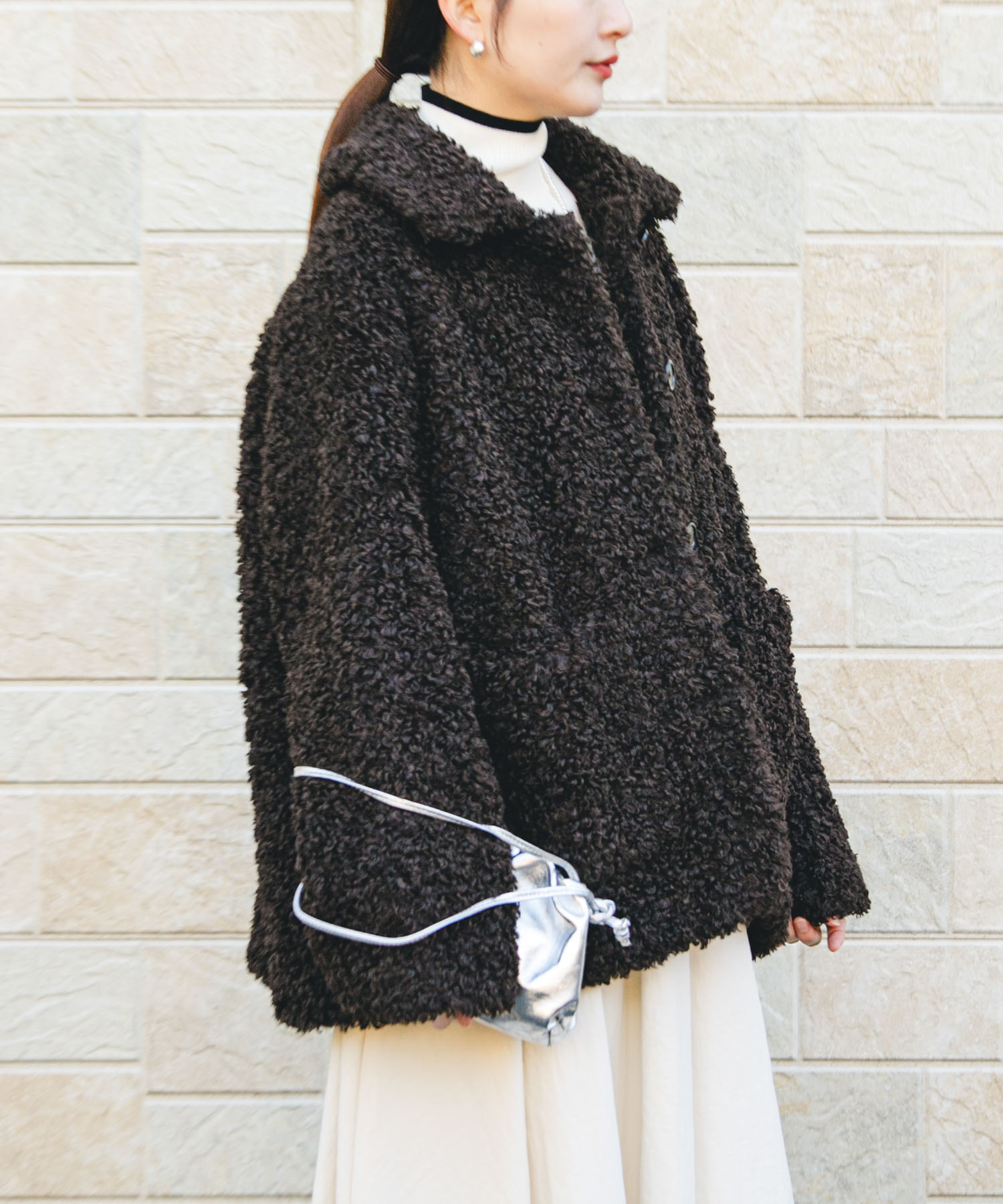 ECOPELカーリーファーコート