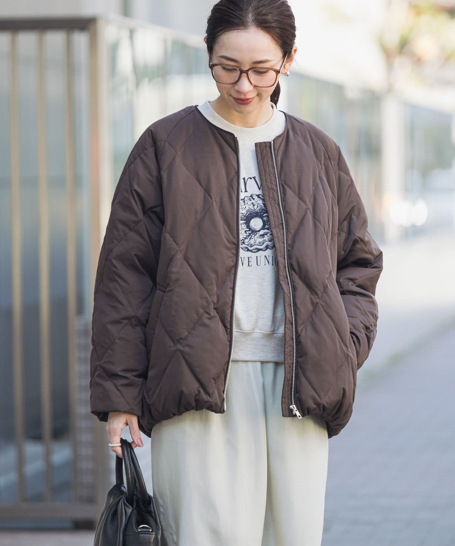 Sサイズ/WEB限定』コクーンキルティングダウン(S BROWN): アウター