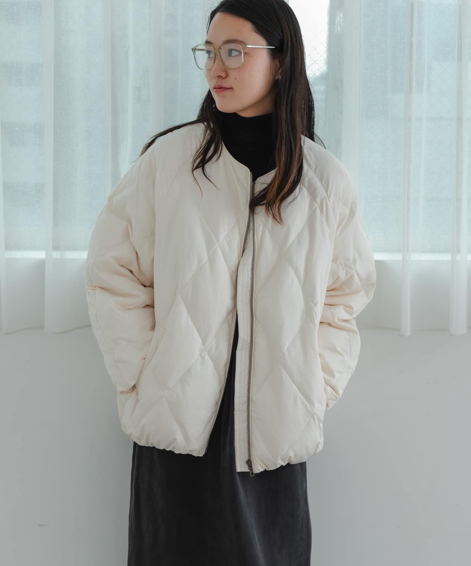 Sサイズ/WEB限定』コクーンキルティングダウン(S BROWN): アウター