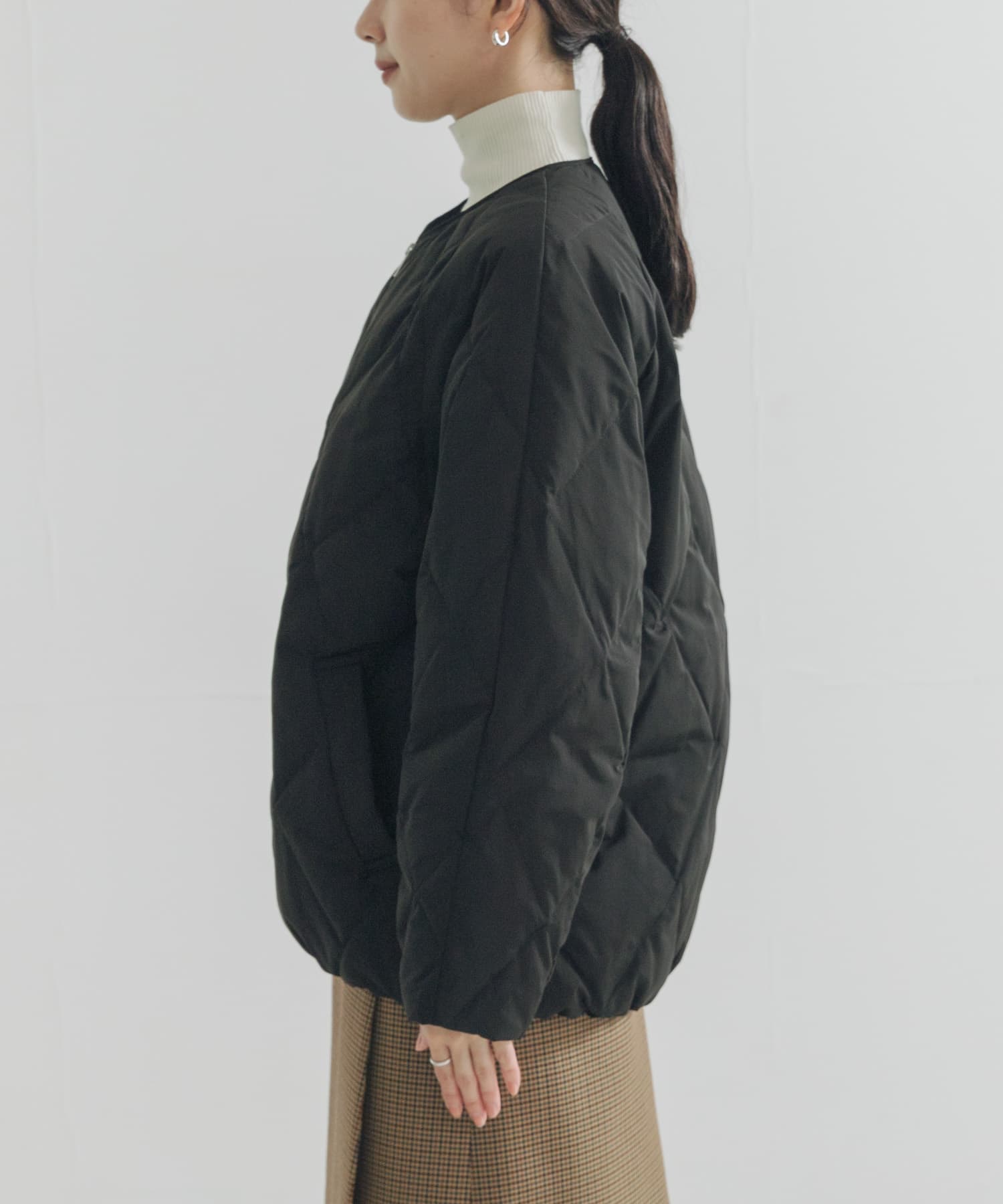 Sサイズ/WEB限定』コクーンキルティングダウン(S BLACK): アウター